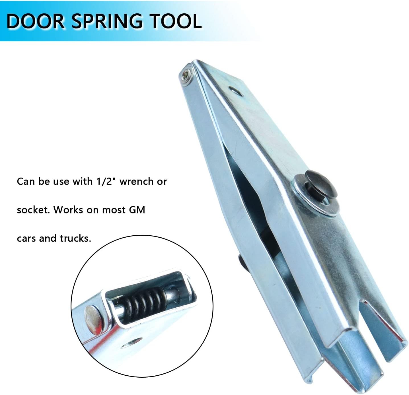 Door Hinge Pin Bushing Repair Kit with Spring + Door Spring Tool Compatible with
