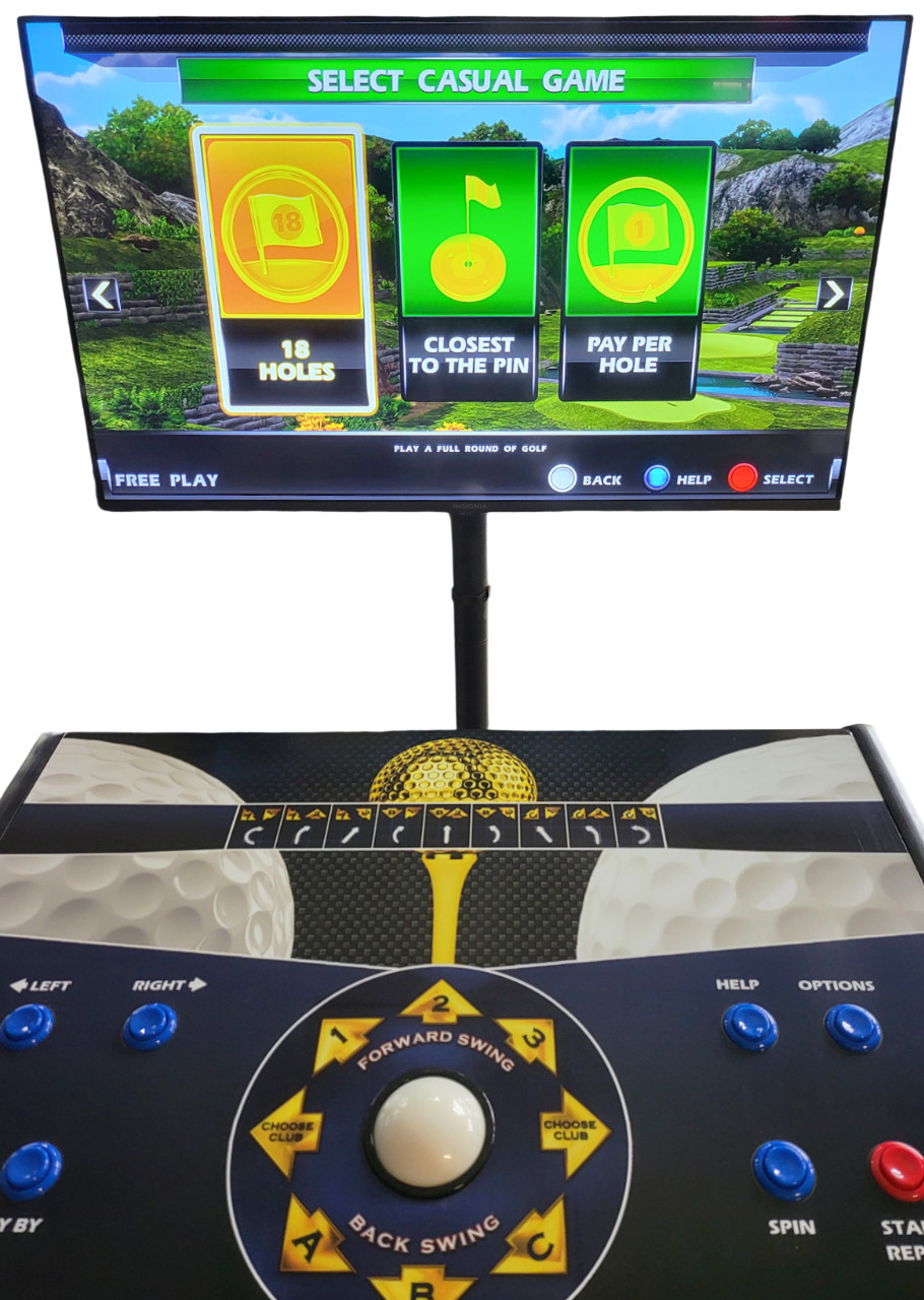 GOLDEN TEE 2026 Golf NEW Pedestal Cabinet Arcade Sports Game Fore! 40″ LCD (#2)