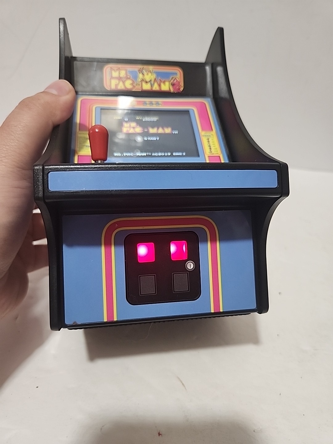 Namco Ms. Pac-Man My Arcade 7” Mini Arcade Machine Video Game Bandai – Working