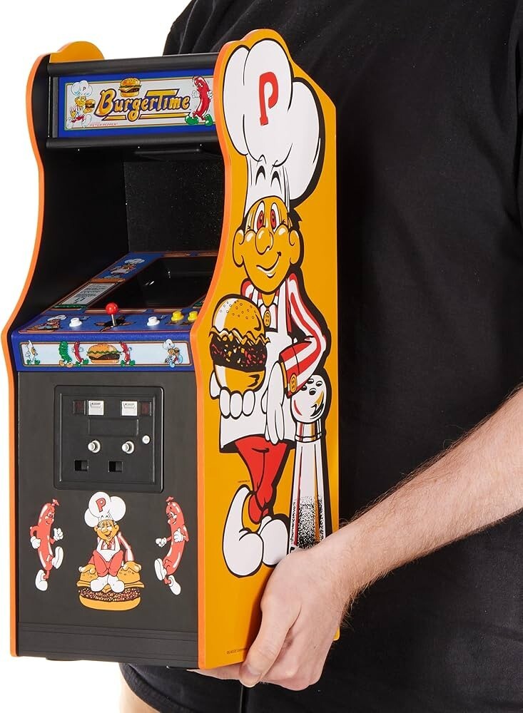 Numskull Quarter Arcades – Burger Time Mini Arcade – 1/4 Scale Original ROM