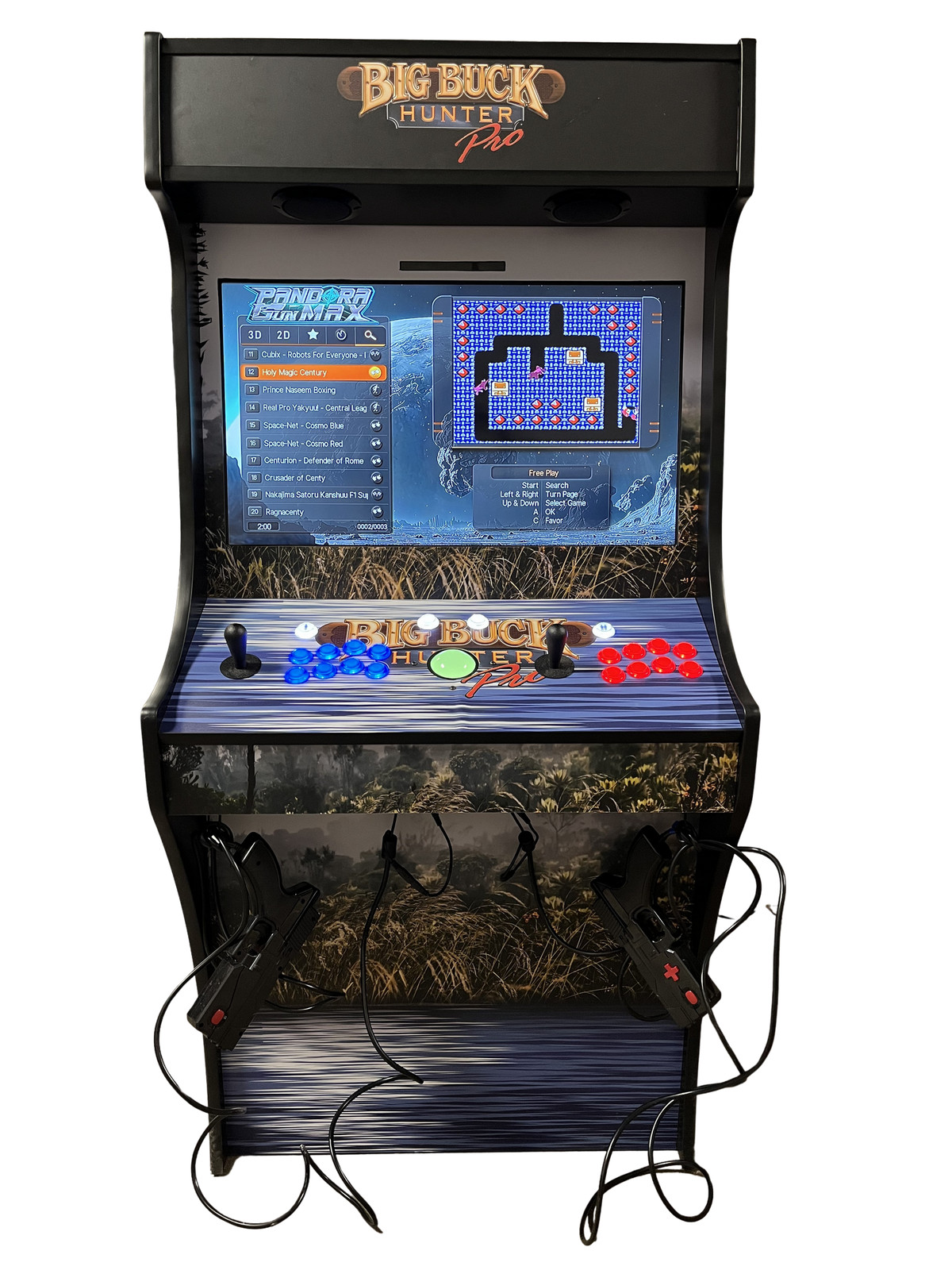Two Player 32″ Buck Hunter Arcade With Trackball and Dual Light Guns