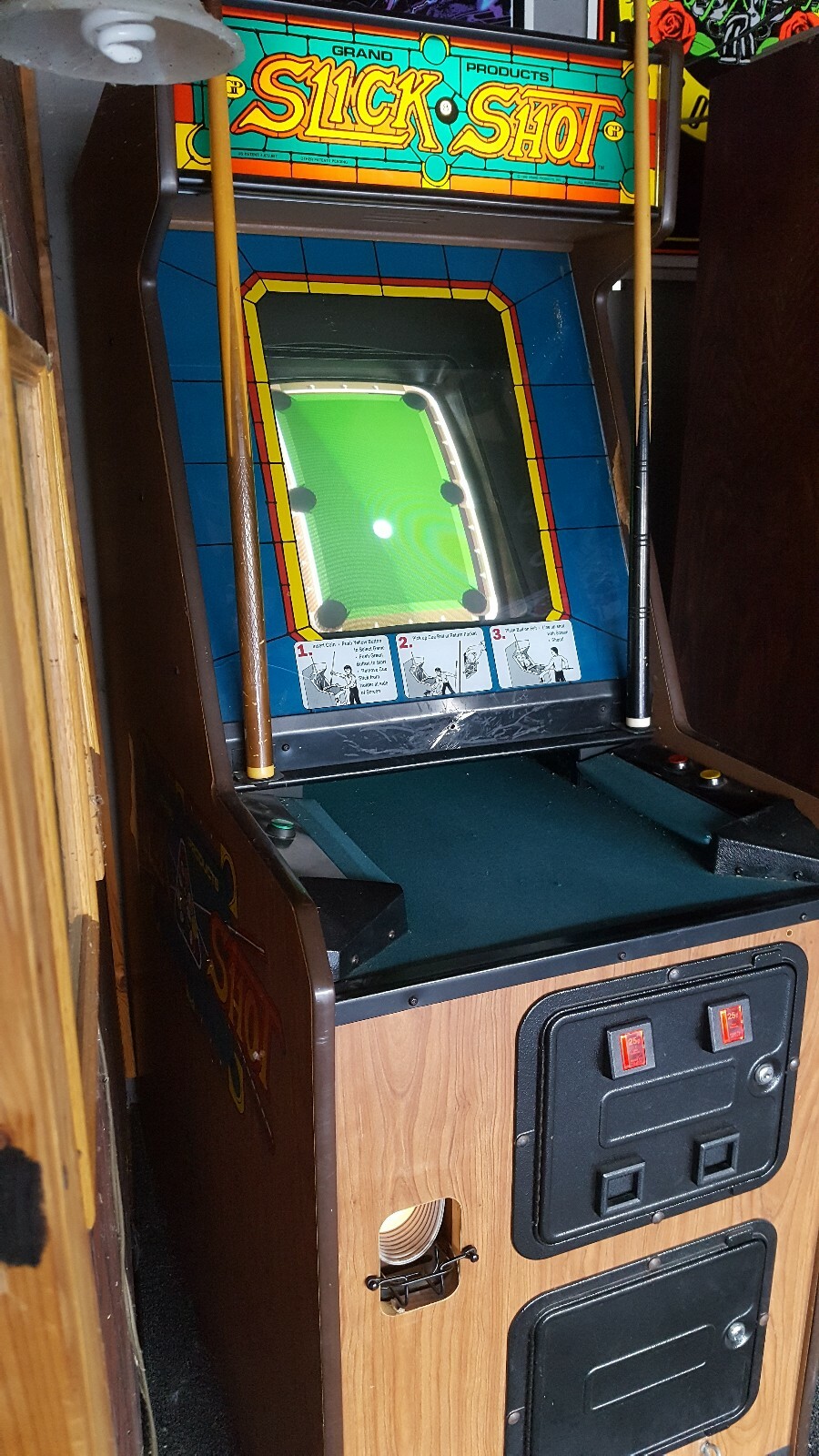 Slick Shot Arcade By Grand Products, original coin op video game, complete