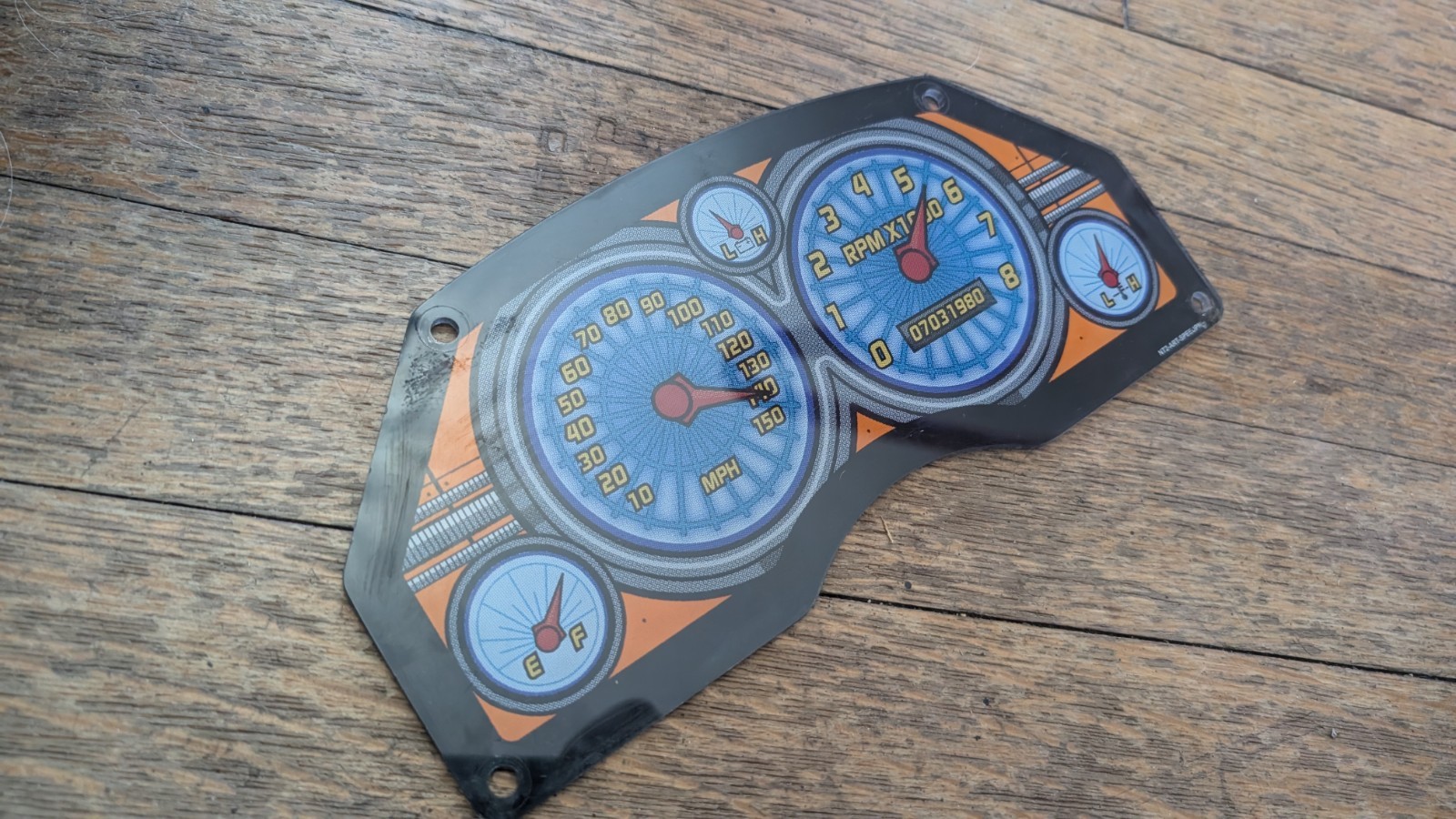 Nickelodeon Nicktoons Nitro Racing Arcade Driving center panel plexy