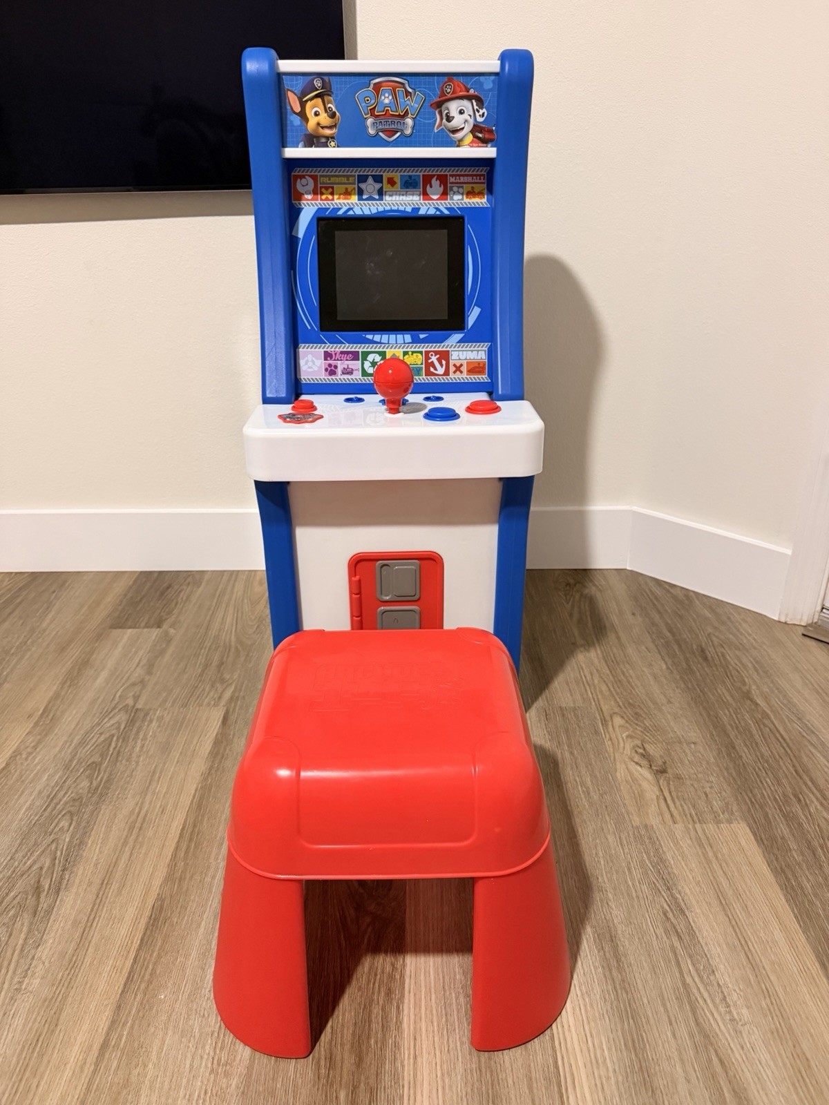 ARCADE 1UP PAW PATROL JR ARCADE GAME W/STOOL – EXCELLENT CONDITION! 🐶🚓🔥