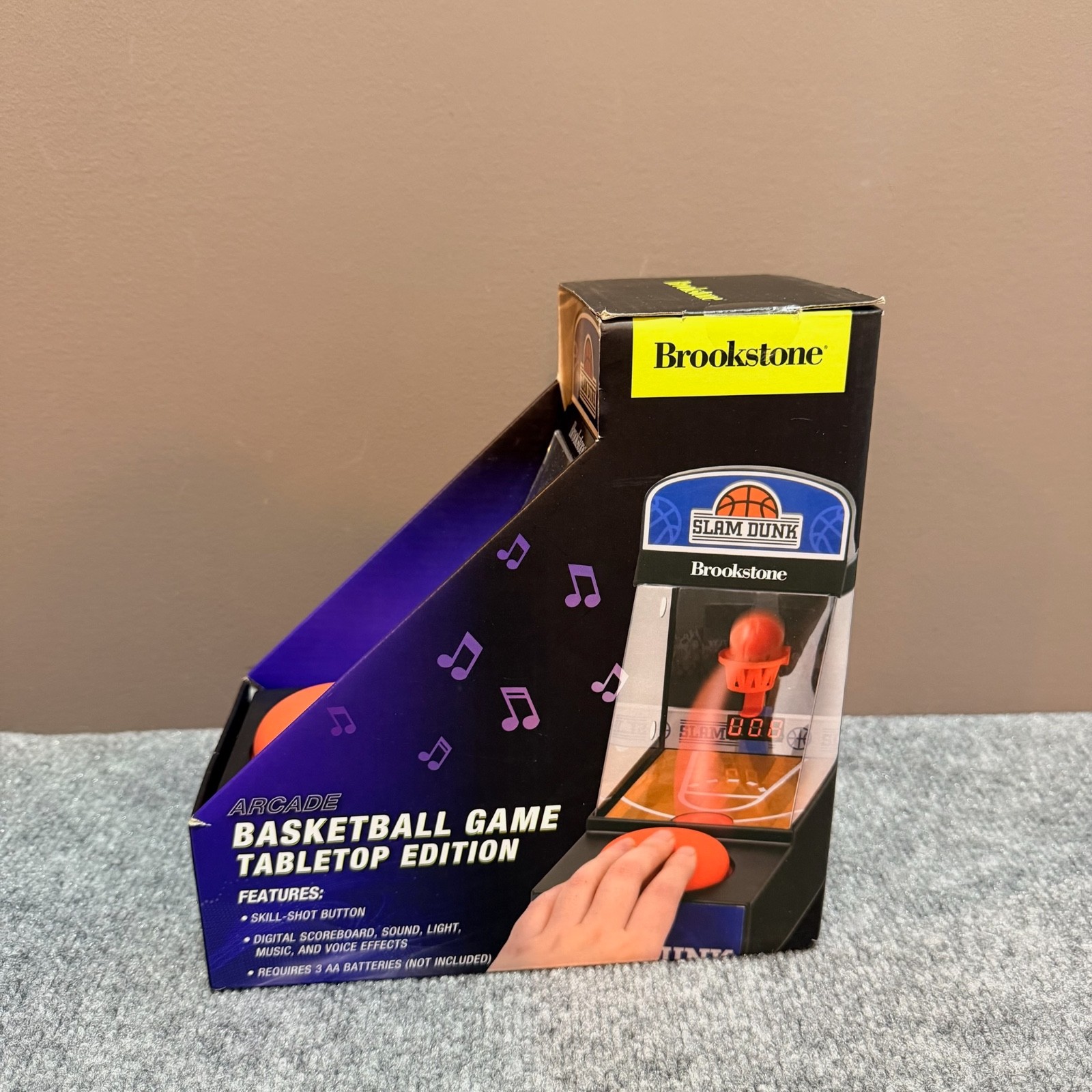 NEW Brookstone Arcade Basketball Game Tabletop Edition Skill Shot Button