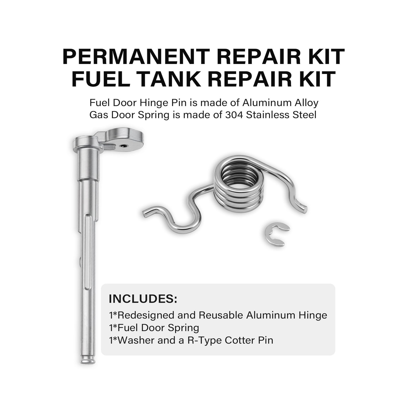 Permanent Repair Kit Fuel Tank Repair Kit, Fuel Door Hinge Pin with Gas Door …