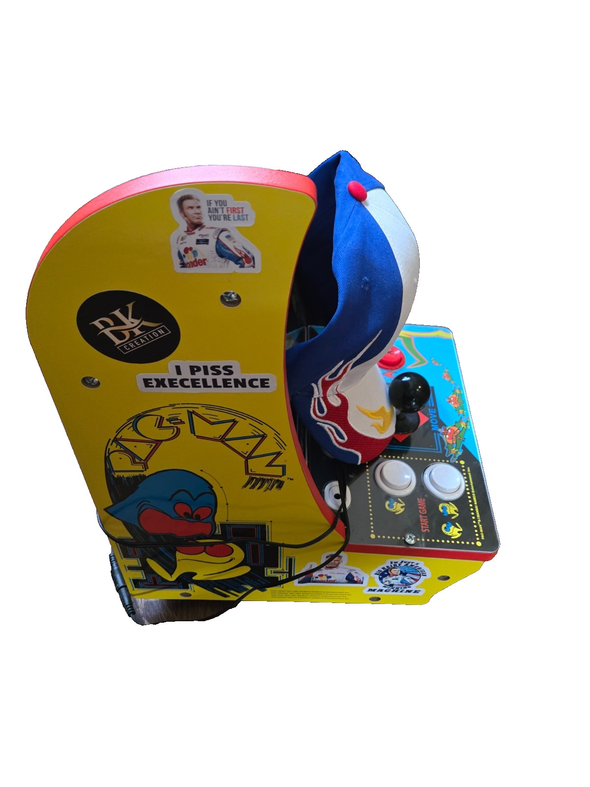 Ricky Bobby Arcade Game & Hat + Custom Stickers Talladega Nights Movie Lot