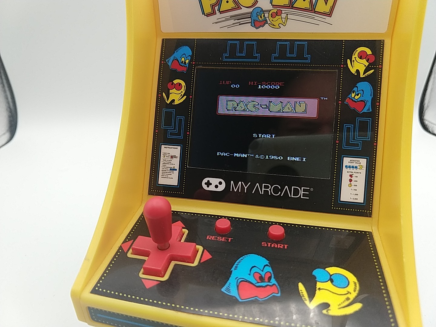 2018 PAC-Man My Arcade Machine Table Top Handheld Mini TESTED/WORKS