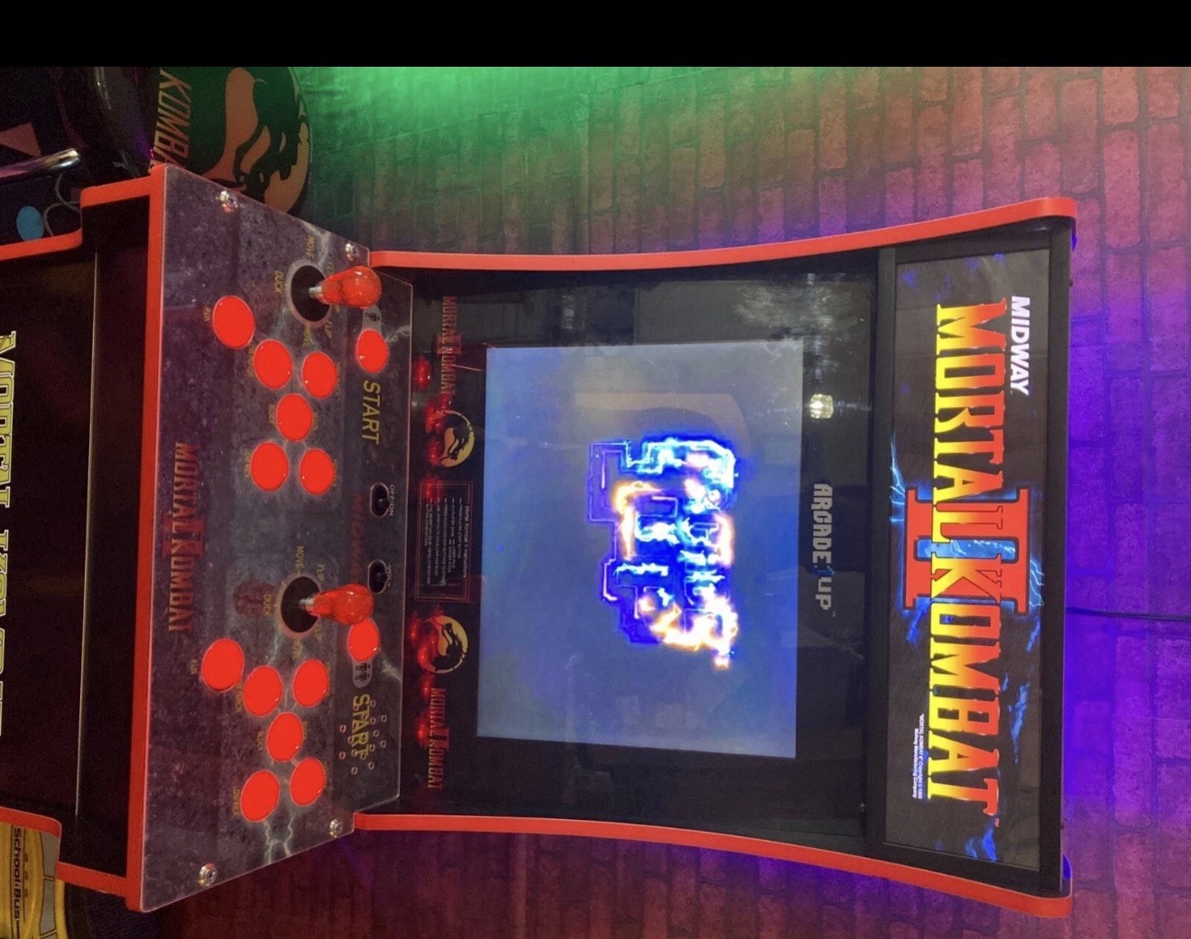 Arcade1UP Mortal Kombat II Midway Legacy Arcade with Riser GREAT CONDITION