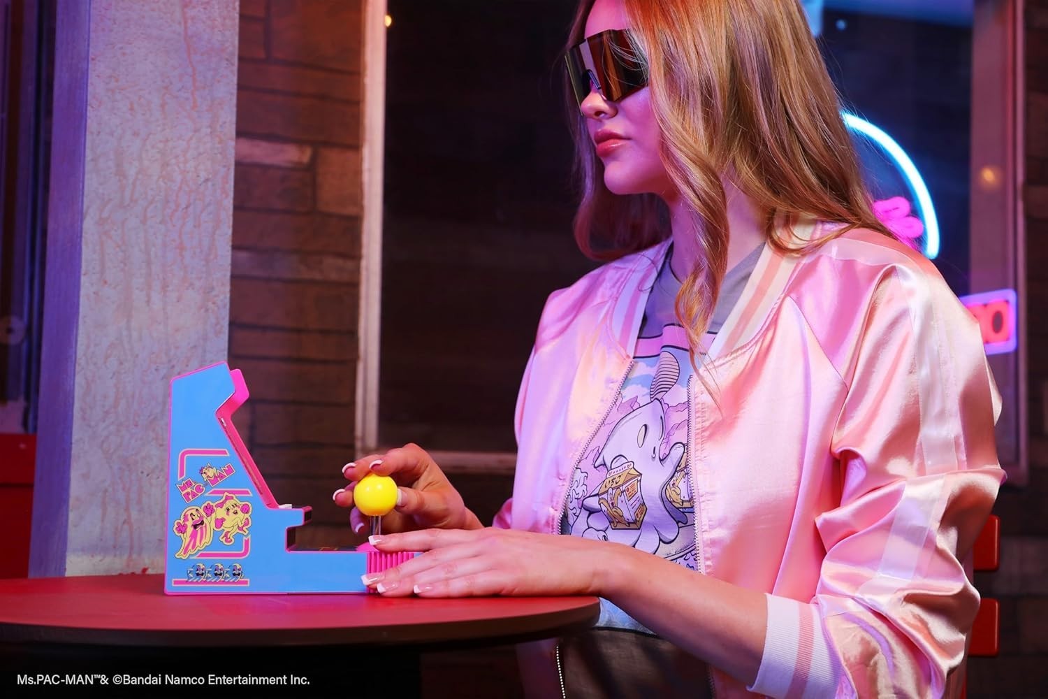 Retro Arcade Game Console Ms Pac Man Joystick Player for Adults Portable Fun