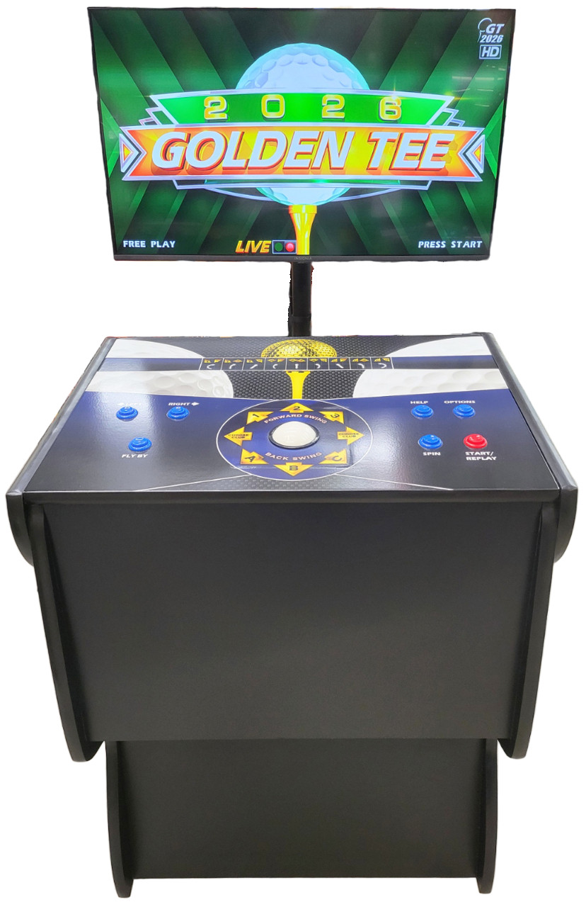 GOLDEN TEE 2026 Golf NEW Pedestal Cabinet Arcade Sports Game Fore! 40″ LCD (#2)