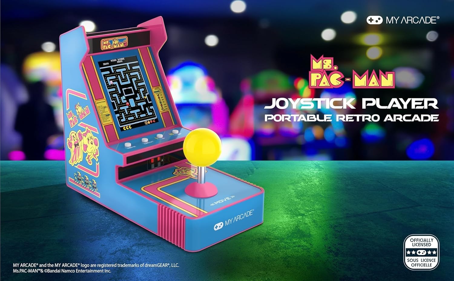Retro Arcade Game Console Ms Pac Man Joystick Player for Adults Portable Fun