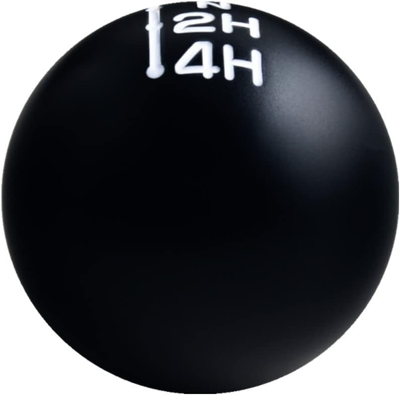 DEWHEL Transfer Case Shift Knob Aluminum NP205 7/16″-20 Black W/White Engraved I