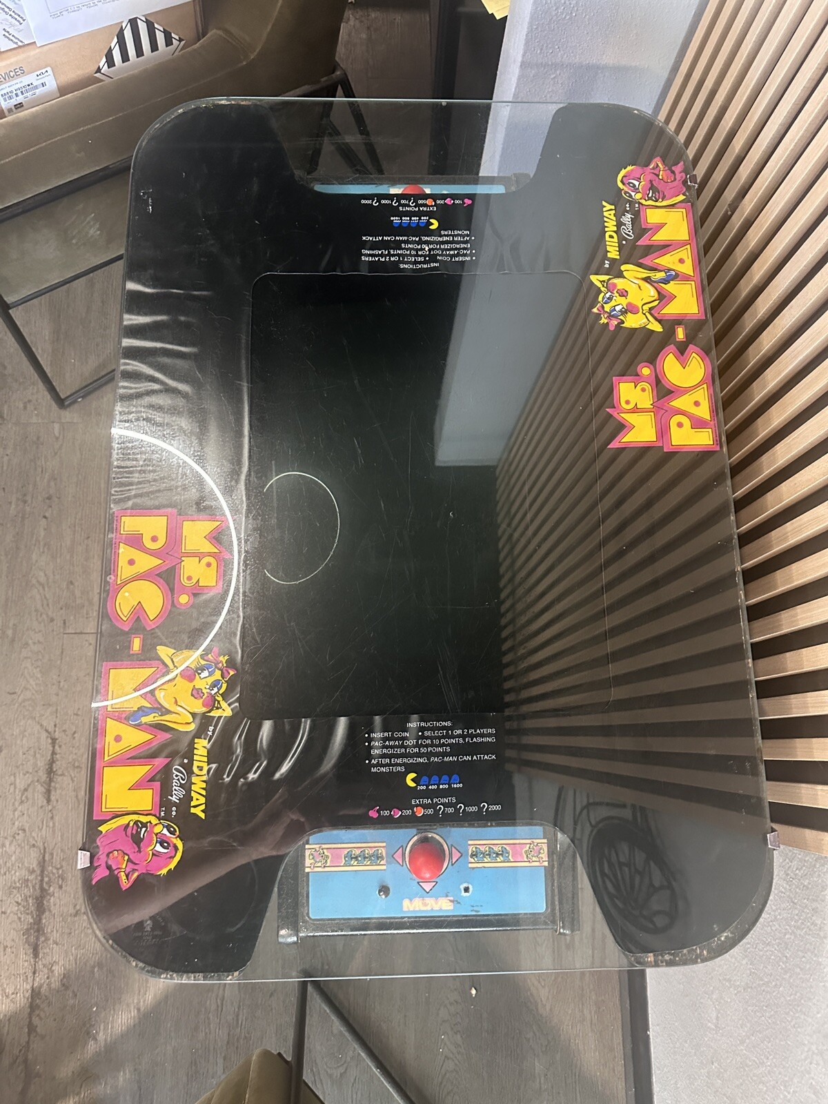 PAC-MAN or Mrs. Restored Original Cocktail Table Video Arcade Game with Warranty