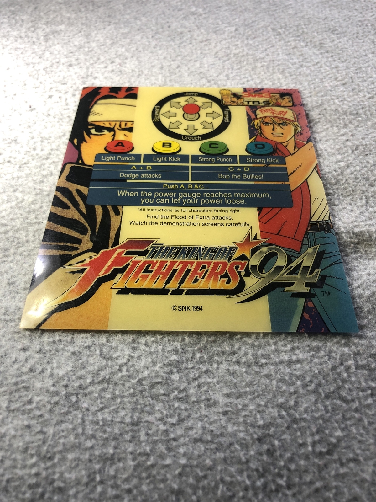 ***** King Of Fighters 94 Mini Marquee Header SNK Neo Geo Arcade *****