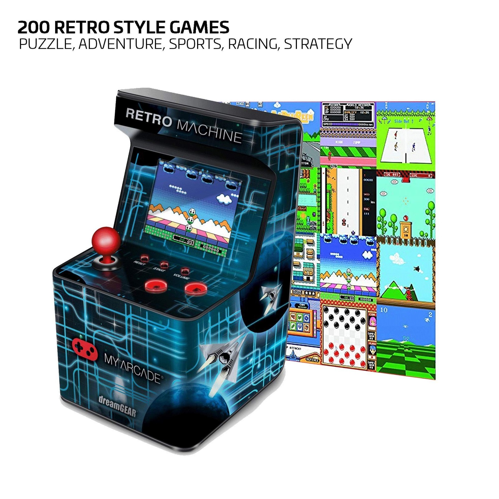 My Arcade Retro Machine Playable Mini Arcade: 200 Retro Style Games Built In,…