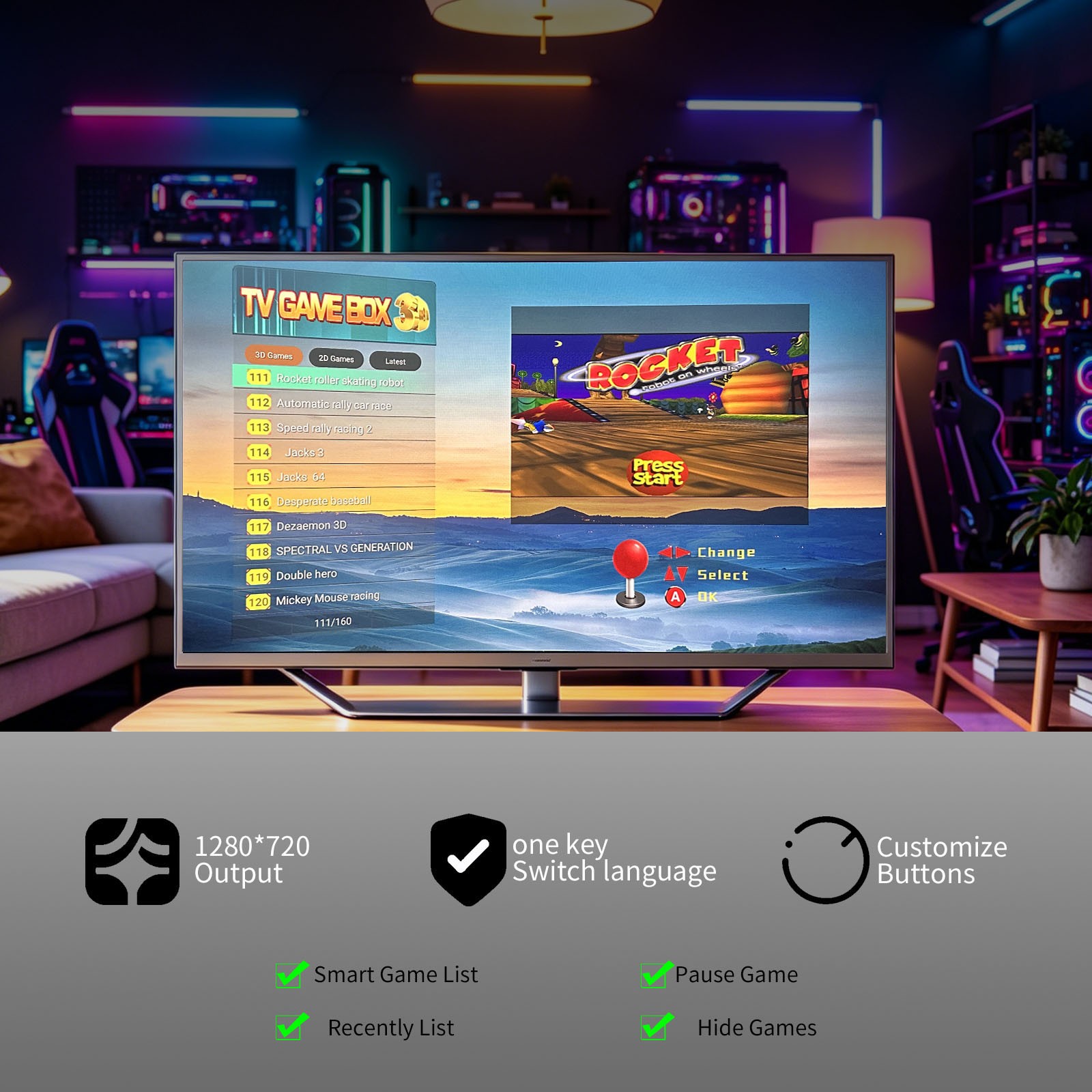 Pandora’s Box 2413 in 1 Arcade Game Console Full HD 720P Plug and Play 360 Stick