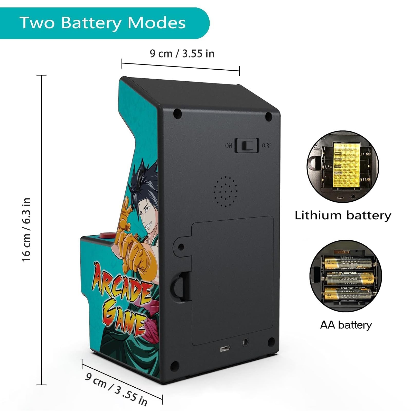Mini Arcade Machine – 156 Retro Games, 2.8″ Screen, Handheld Console, Rechargeab