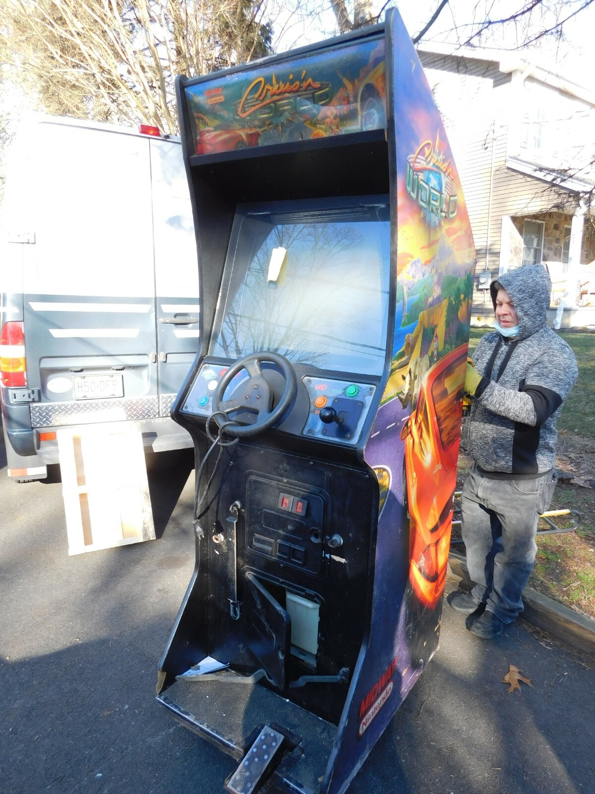 Midway Cruisin World Stand Up arcade non working project parts game
