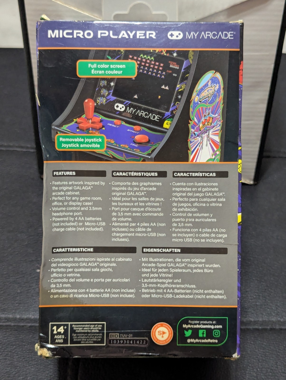 My Arcade Micro Player Mini Retro Arcade Machine: Galaga Video Game Sealed!!