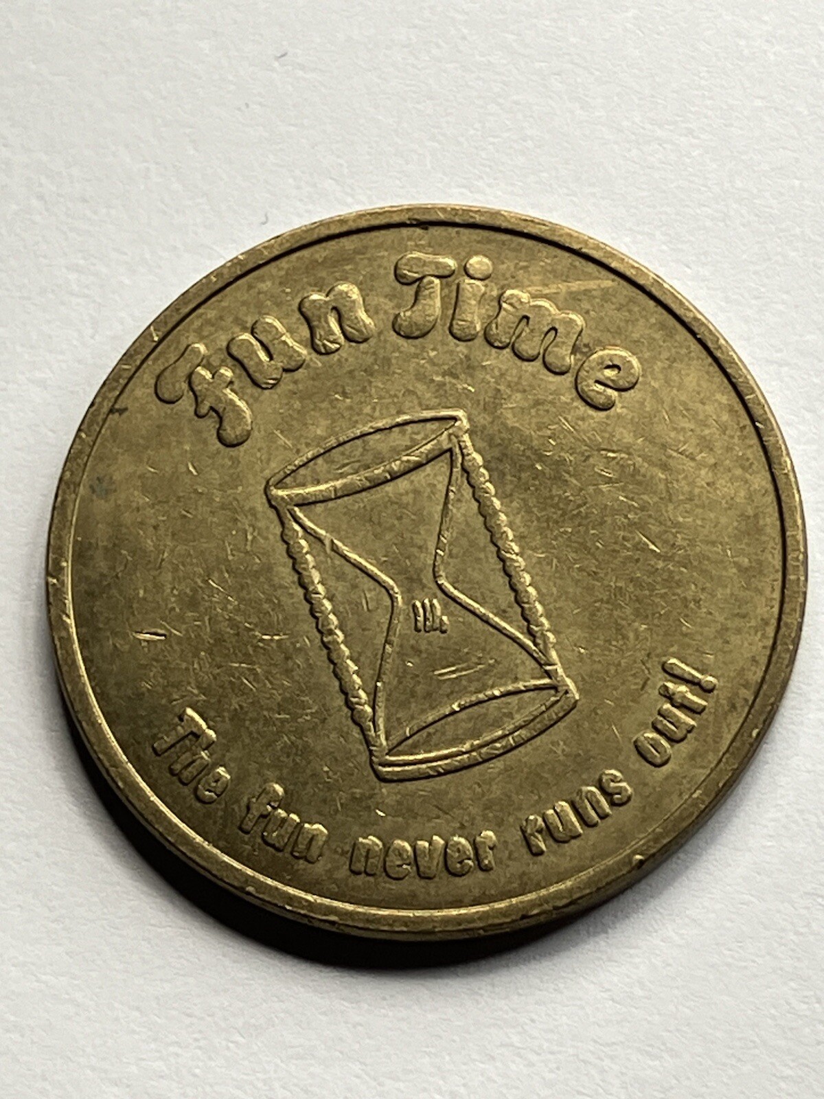 Vintage Fun Time Arcade Token Hour Glass Defunct #tb1