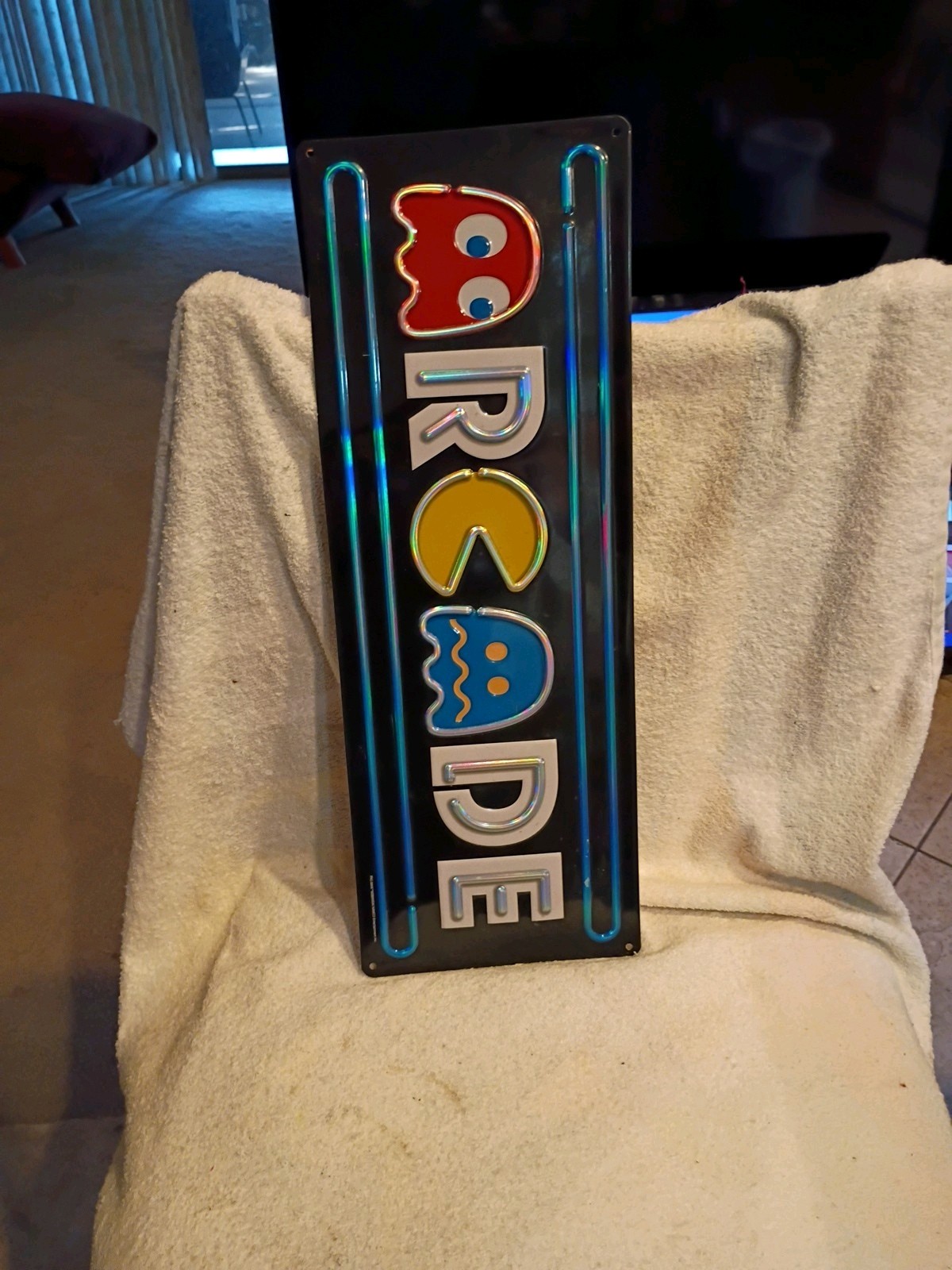 PAC MAN MS ARCADE GAME METAL SIGN VINTAGE LOOK VIDEO PINBALL COIN AMUSEMENT