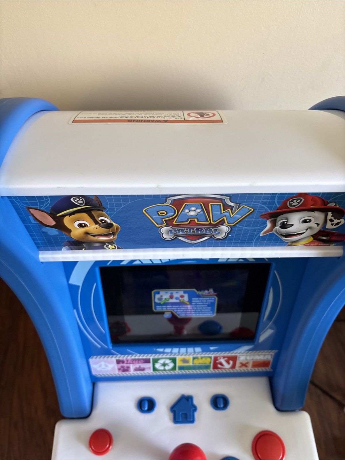 Arcade1up Paw Patrol Jr Video Game PAW-J-01340 TESTED w/ Power Cord & Stool