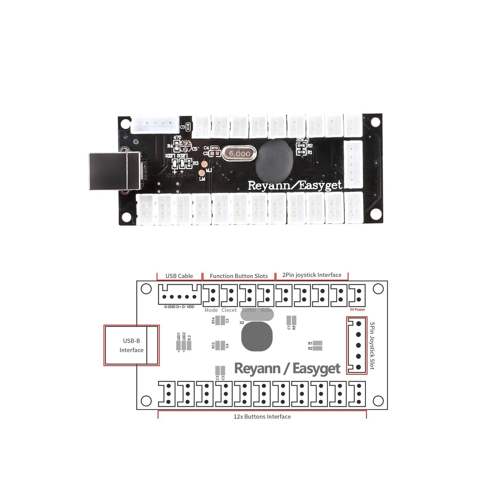LED Arcade DIY Parts 2x Zero Delay USB Encoder + 2x 8 Way Joyst… FAST USA SHIP