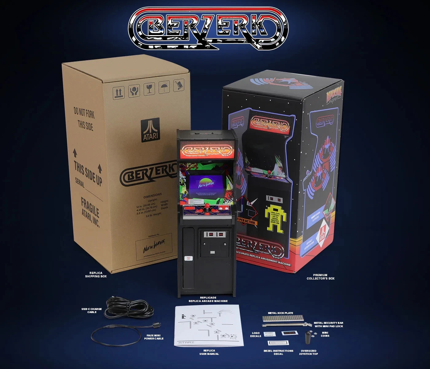 New Wave Toys Replicade BERZERK 1/6 Scale Arcade Cabinet