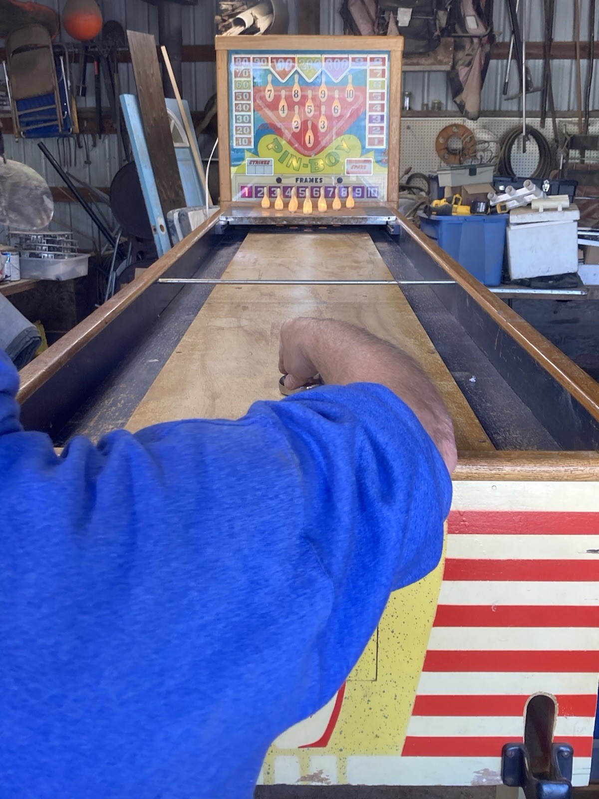 1949 Keeney’s Pin Boy Shuffle Board Bowling Alley Papers Schematic & Many Parts!