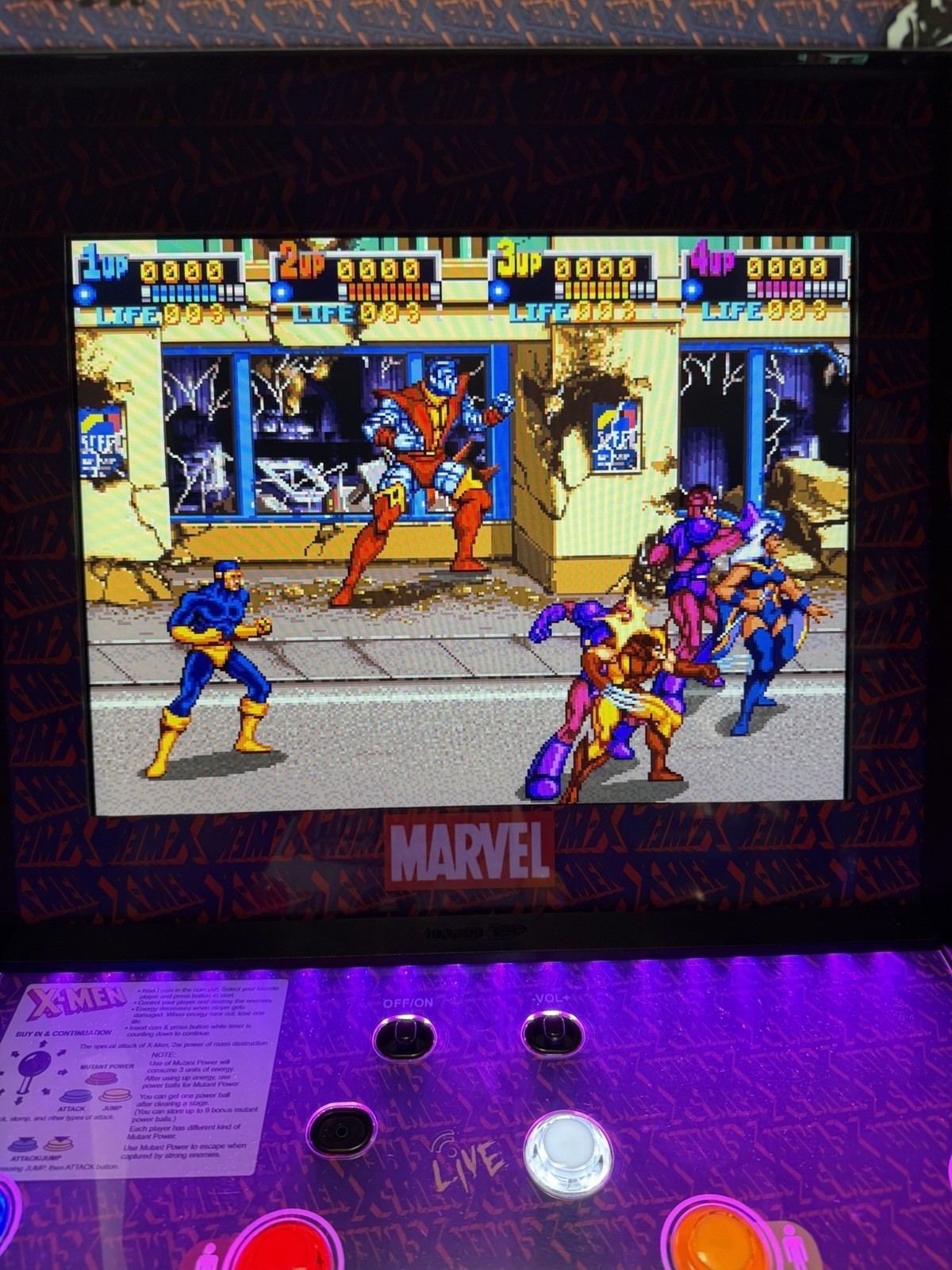 Arcade1Up X-Men 4 Player Arcade 19” Buy Stuff Upgrade + Stool LOCAL PICKUP