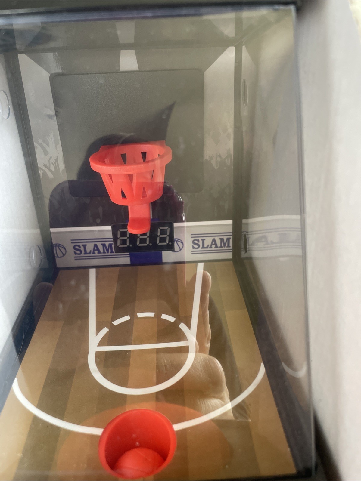 Brookstone Slam Dunk Basketball Game Tabletop Edition Digital Scoreboard New