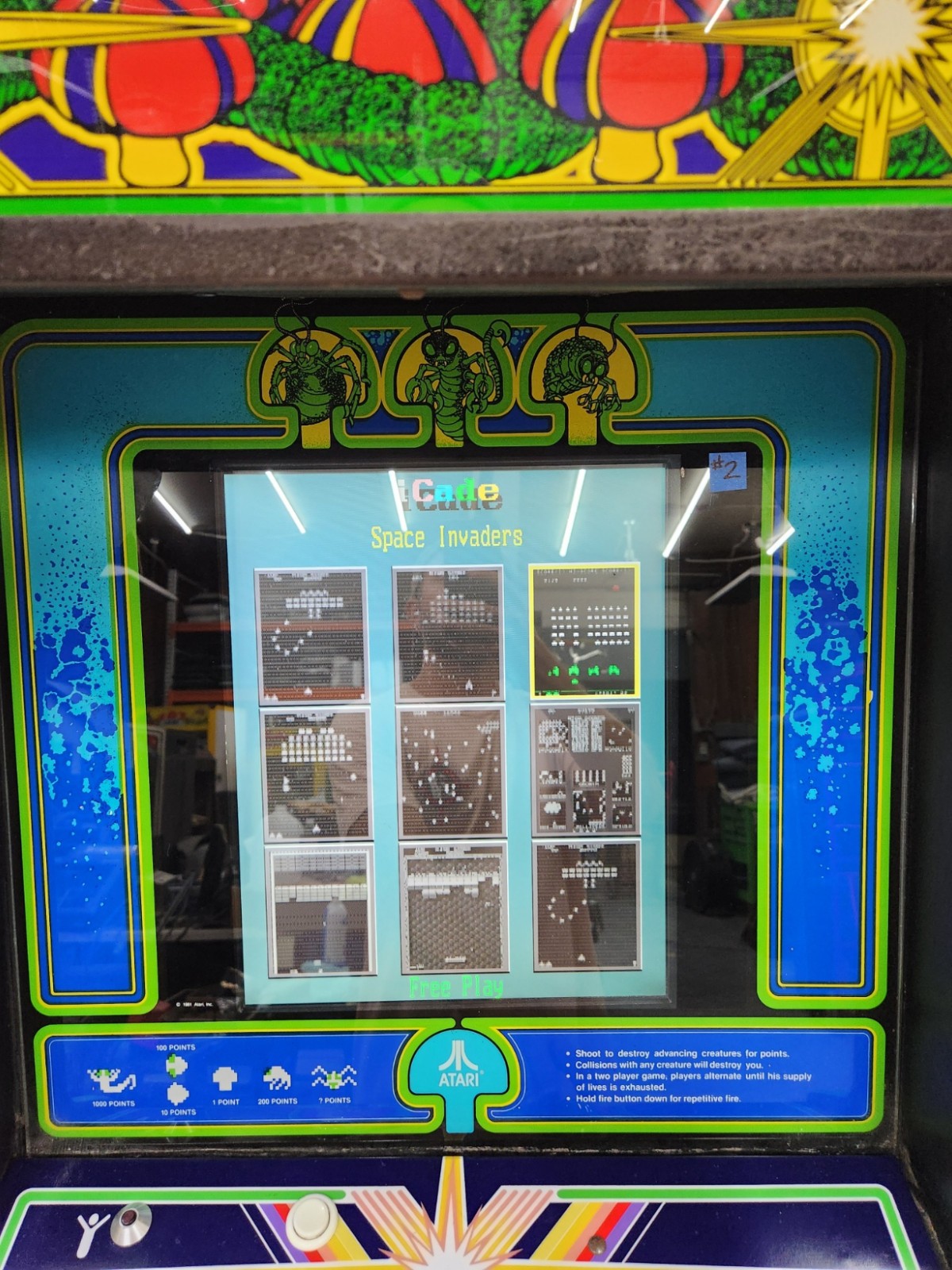 CENTIPEDE Stand Up Full Size Arcade Machine Classic Video Game 9 Games in 1 (#2)