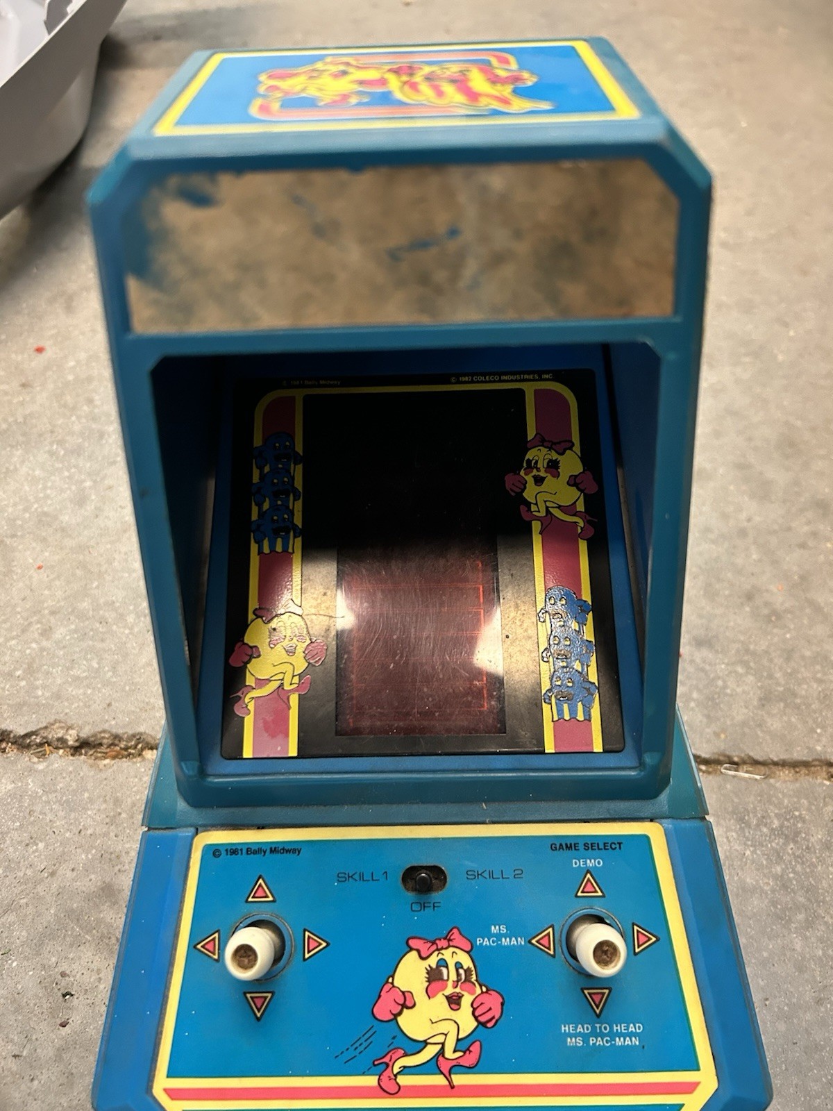 Coleco Ms. Pac-Man Tabletop Arcade Machine Original Missing Battery Cover NWEND
