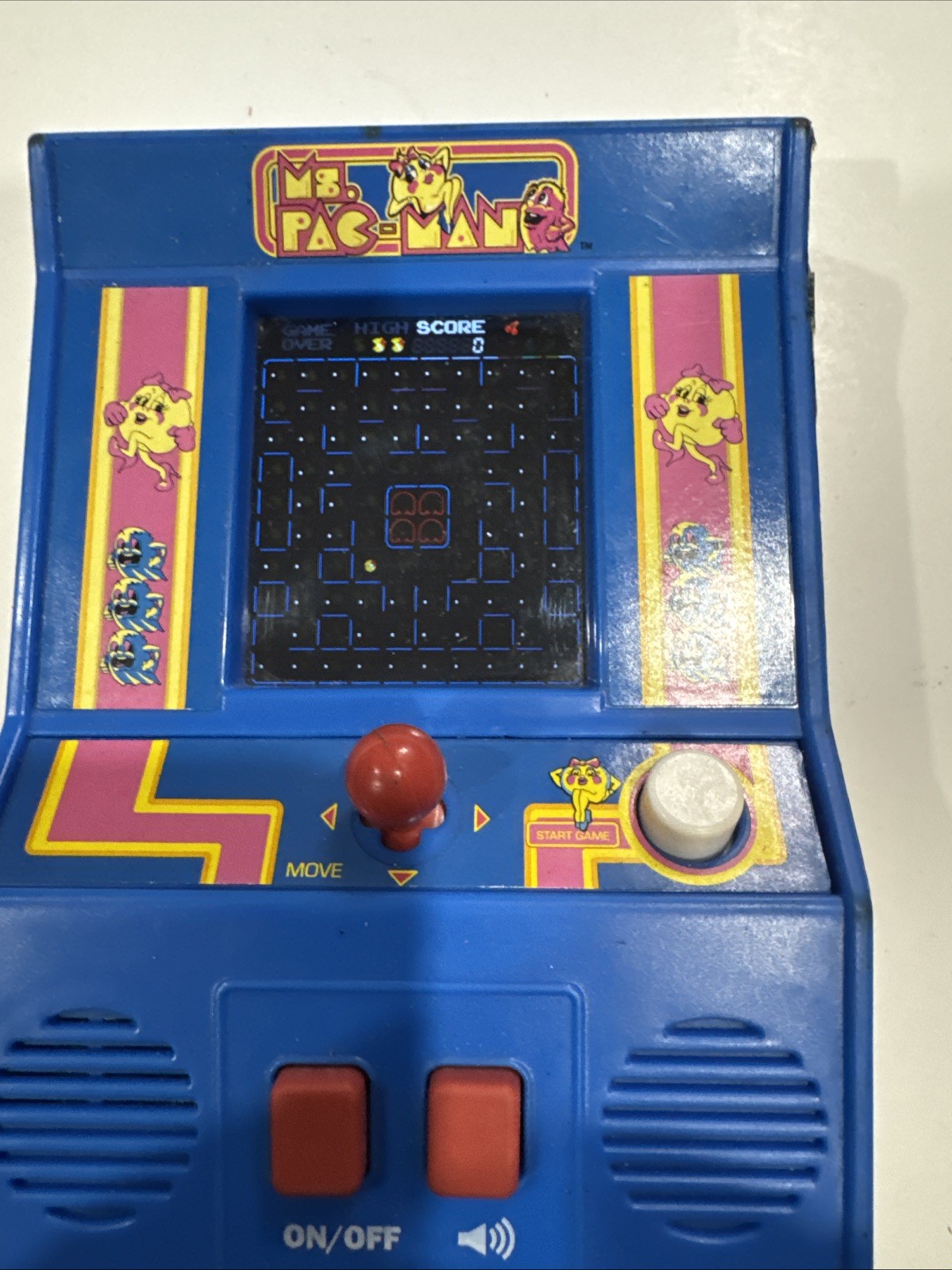 Namco Ms. Pac-Man My Arcade 7” Mini Arcade Machine Video Game Bandai Working #14