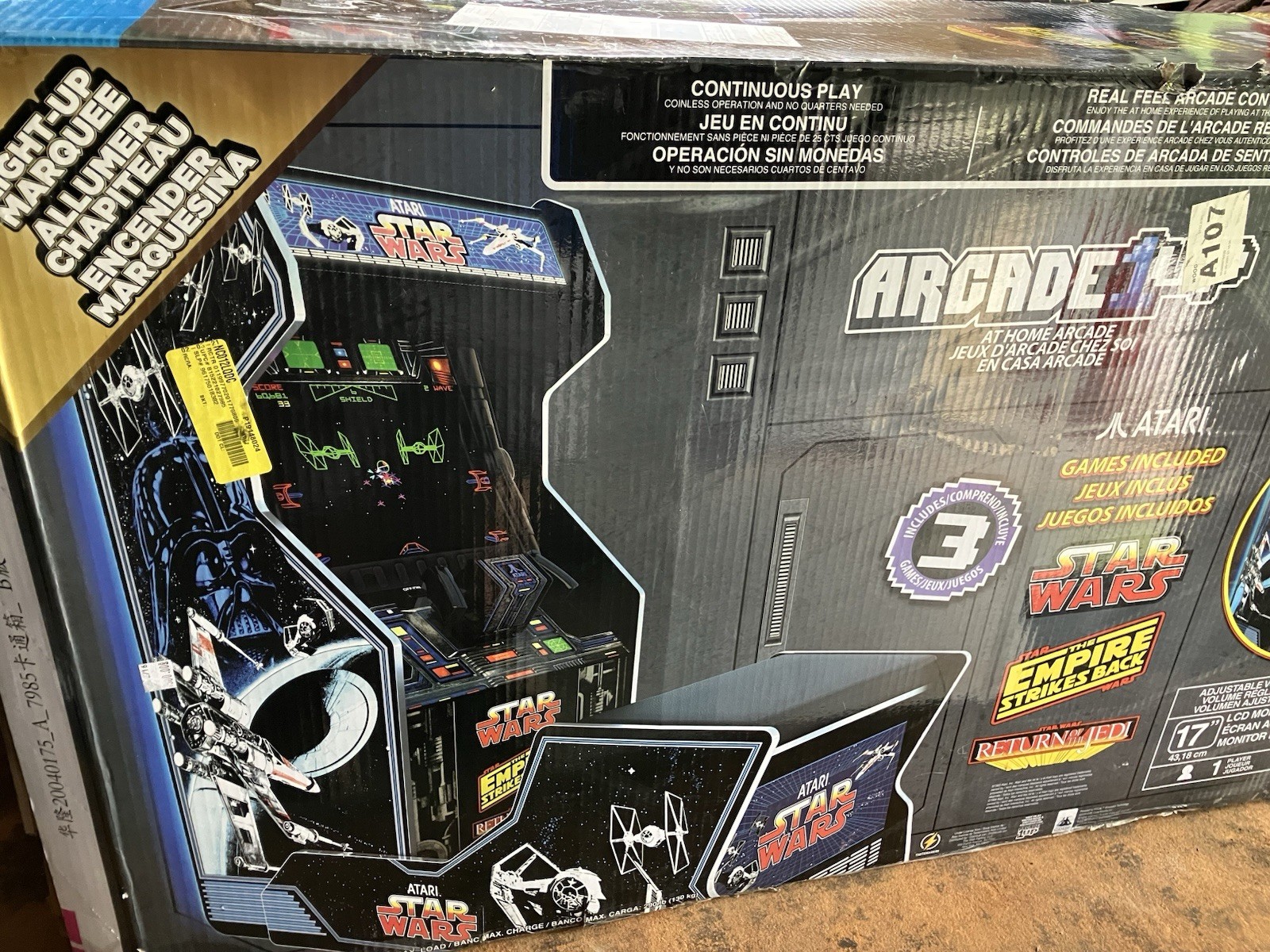 VERY RARE – 1UP Star Wars Trilogy Arcade Machine W/ Bench – New In Box
