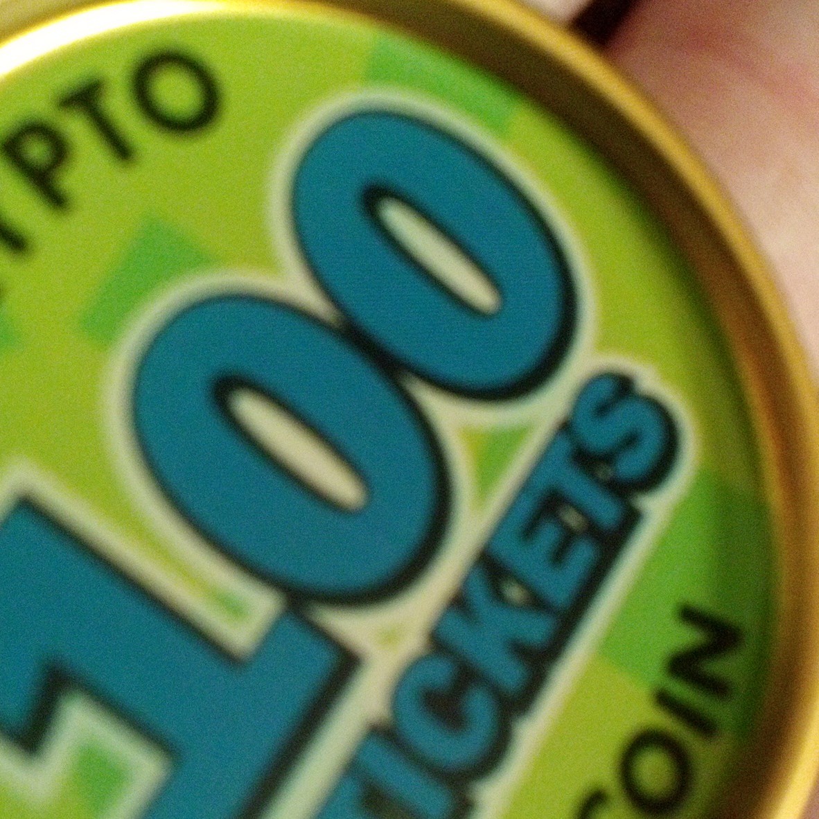 Andamiro krypto arcade coin lot 100 20 and 10 tickets coins 3 piece coin set