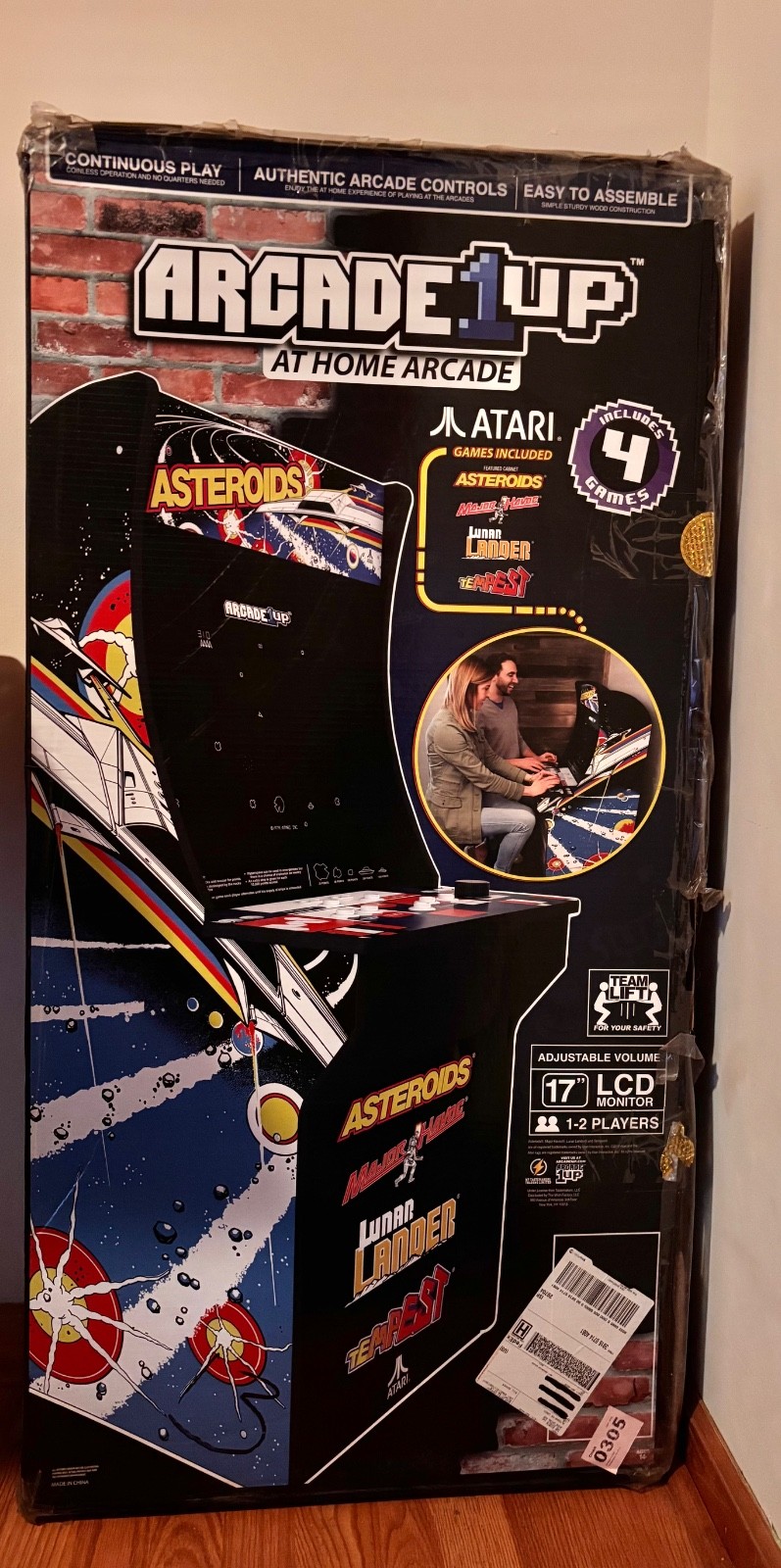Arcade1Up Asteroids 4-in-1 Arcade Cabinet NEW in Box