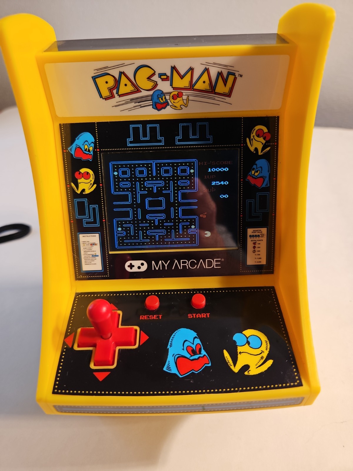 Pac-Man Mini Arcade Vintage Bandai Namco 1980 Tested & Working Good Condition