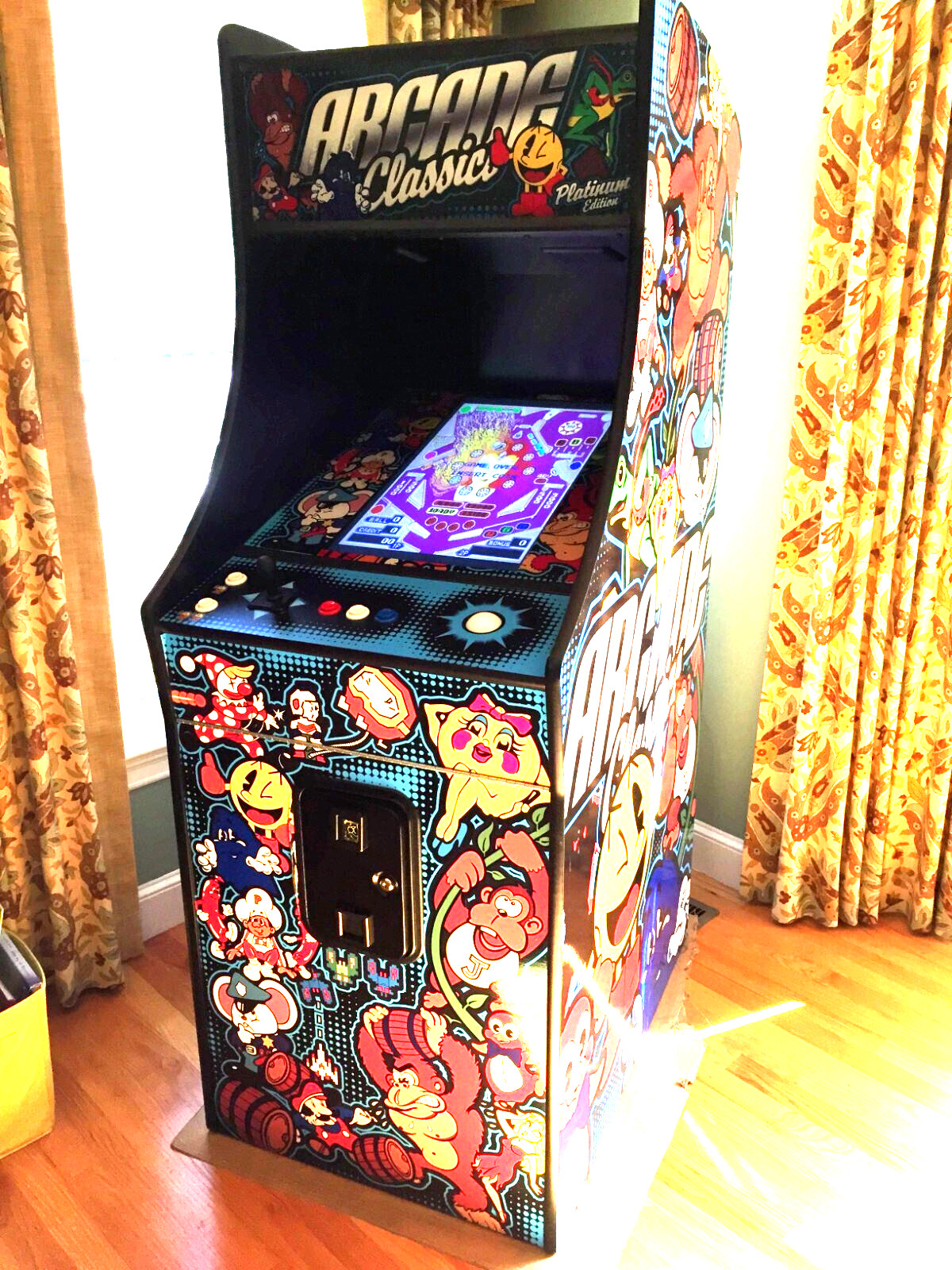Arcade Classics Platinum Stand-Up Arcade 60 Games, Ms. Pac-Man, DonkeyK, Frgr…