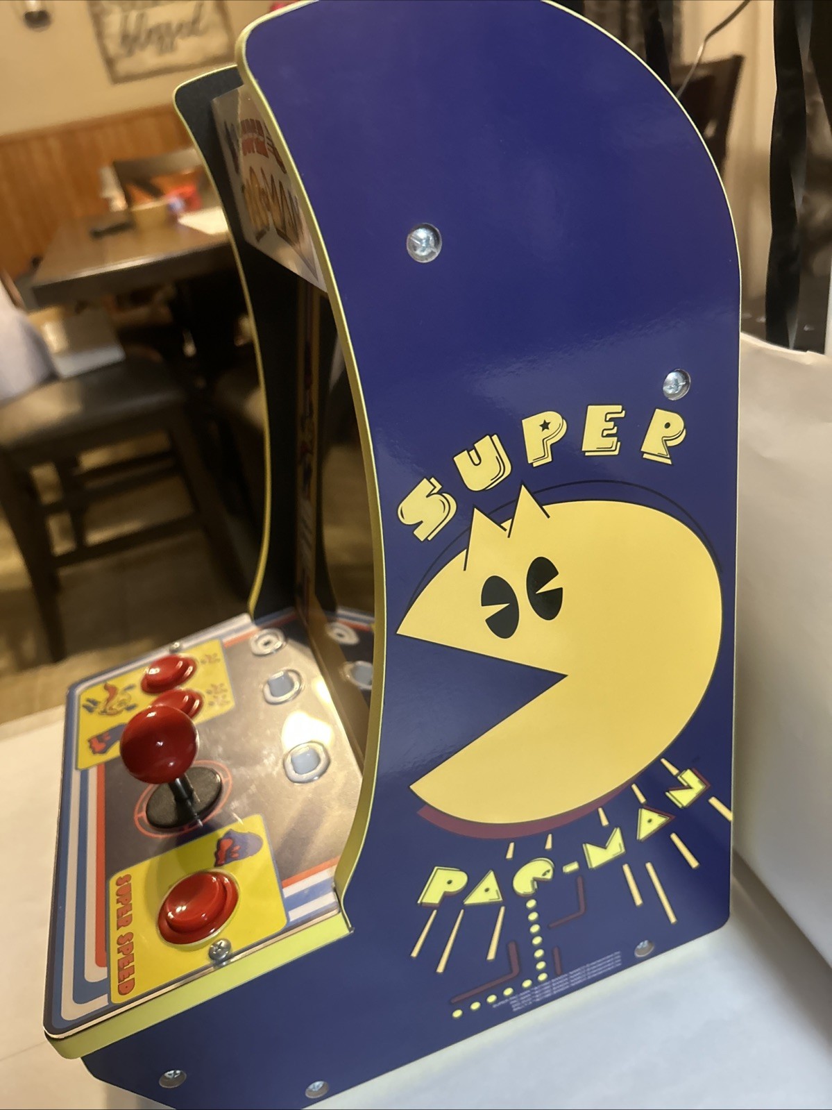 Arcade 1UP Super PAC-Man Counter Top Arcade Machine 4 Games – Tested/Working!