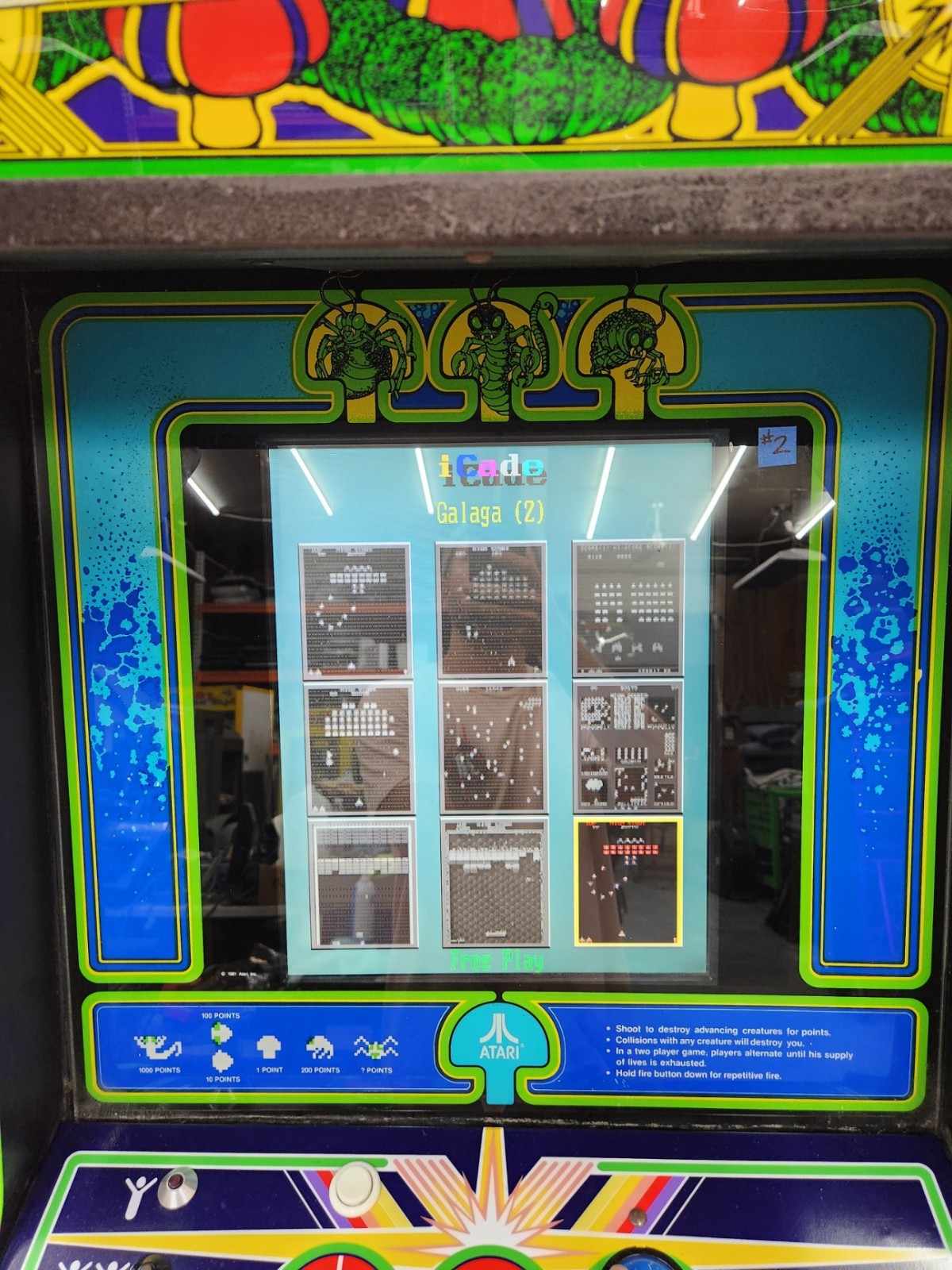 CENTIPEDE Stand Up Full Size Arcade Machine Classic Video Game 9 Games in 1 (#2)