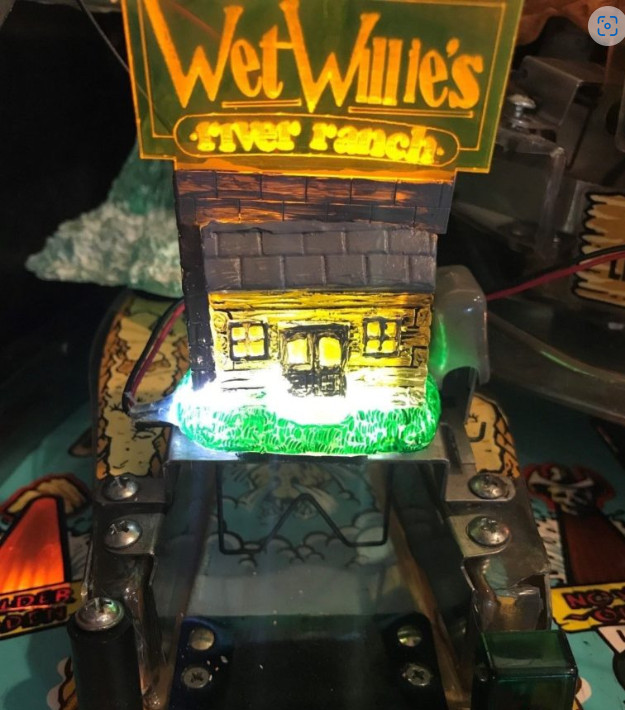 White Water WW Wet Willie’s RIVER RANCH CABIN W/glowing SIGN LED mod
