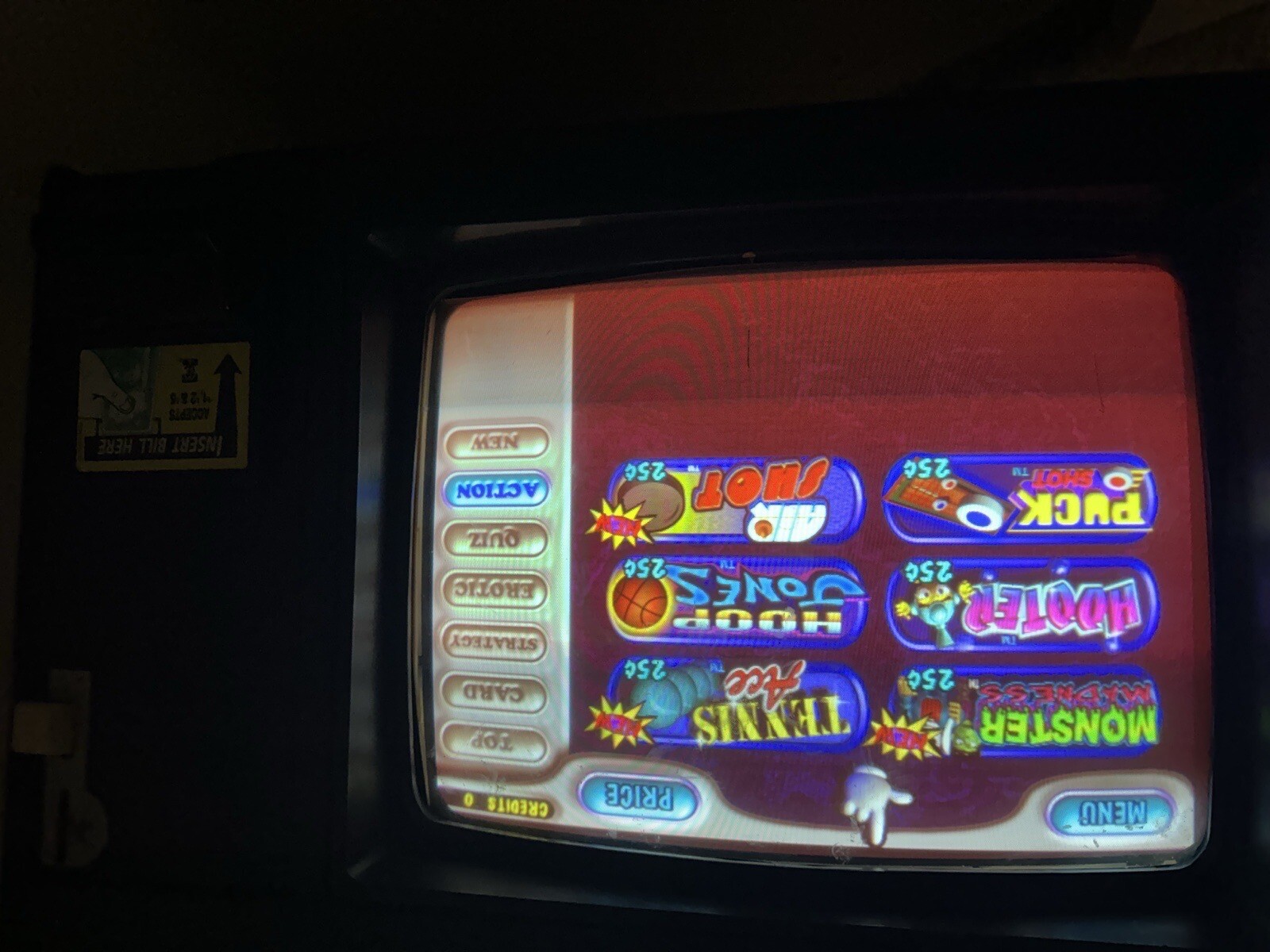 ESTATE* VINTAGE MERIT INDUSTRIES G20-101-001 BAR TOP VIDEO ARCADE GAME & No Key