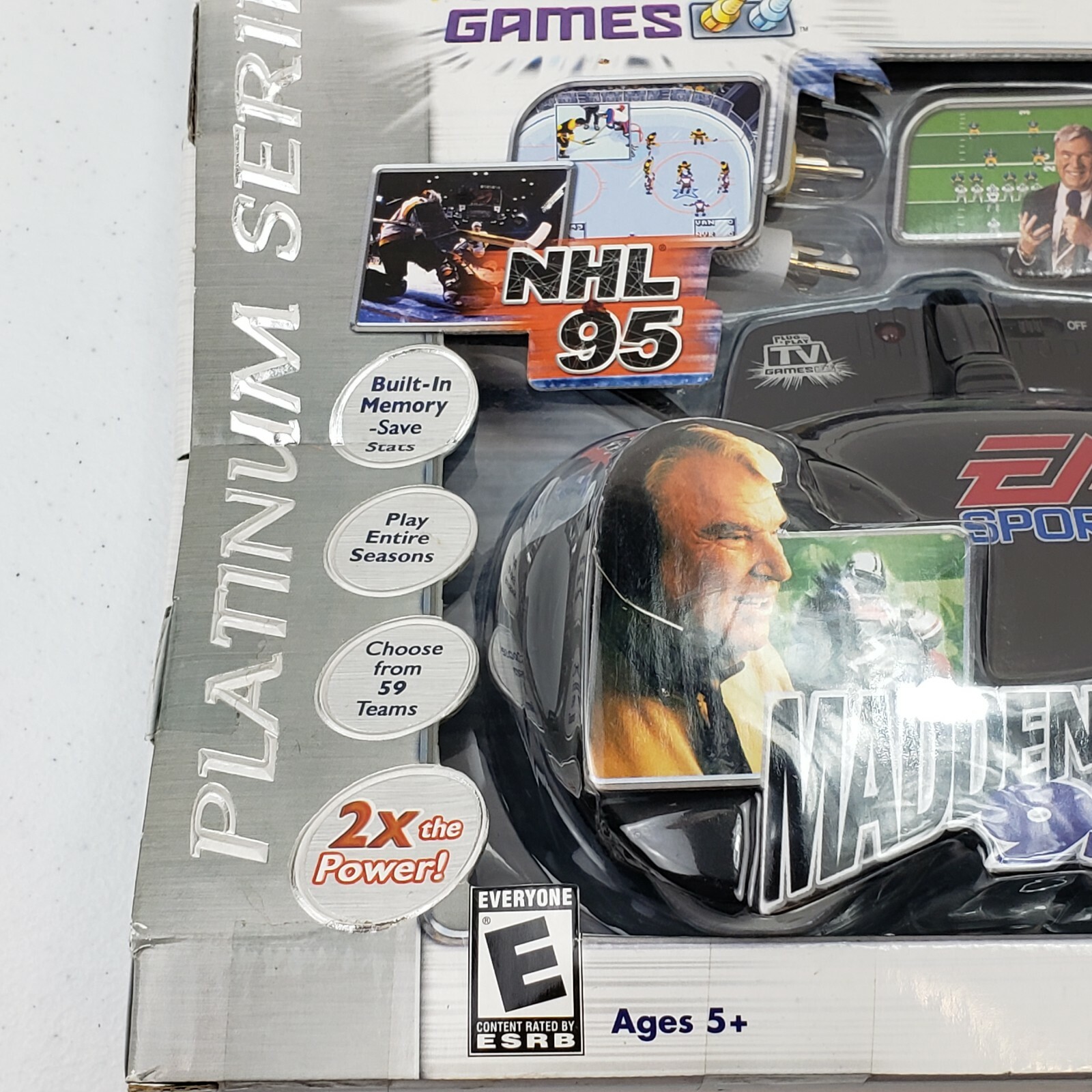 EA Sports Madden 95 & NHL 95 Plug & Play TV Game – Jakks Pacific 2004 Retro