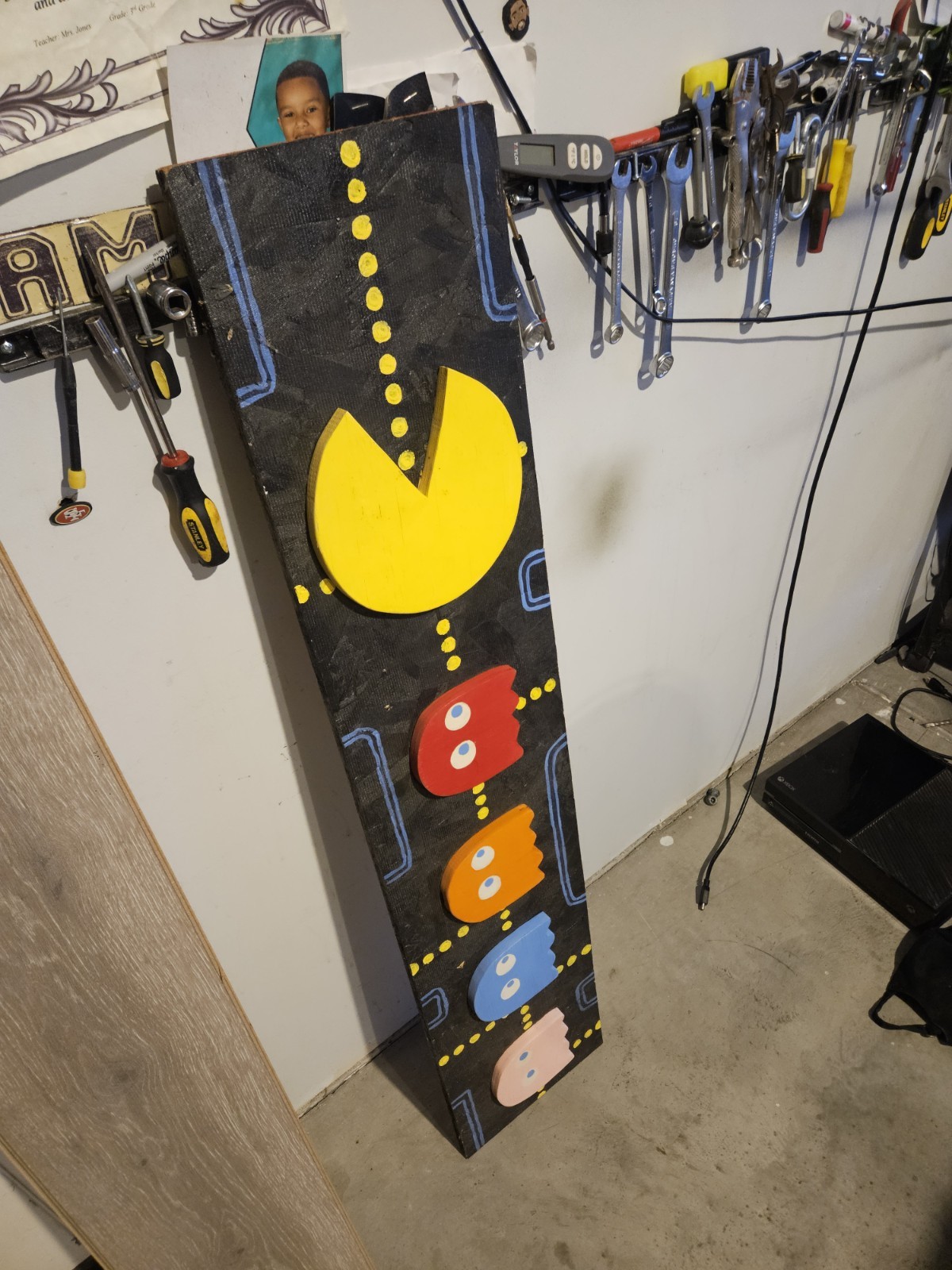 PAC MAN ARCADE GAME WOOD SIGNAGE COOL VINTAGE ART CLASSIC