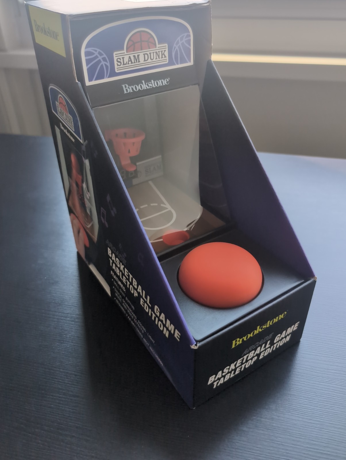 Brookstone Slam Dunk Tabletop Basketball Game Digital Scoreboard New Sealed