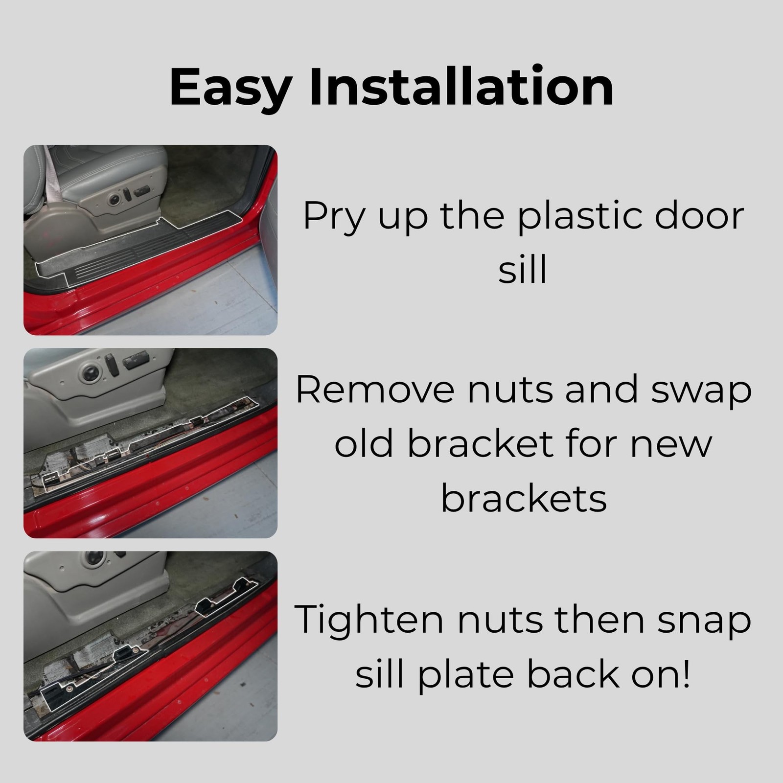 Front Door Sill Bracket Repair Kit – Compatible with 1999–2007 Chevy