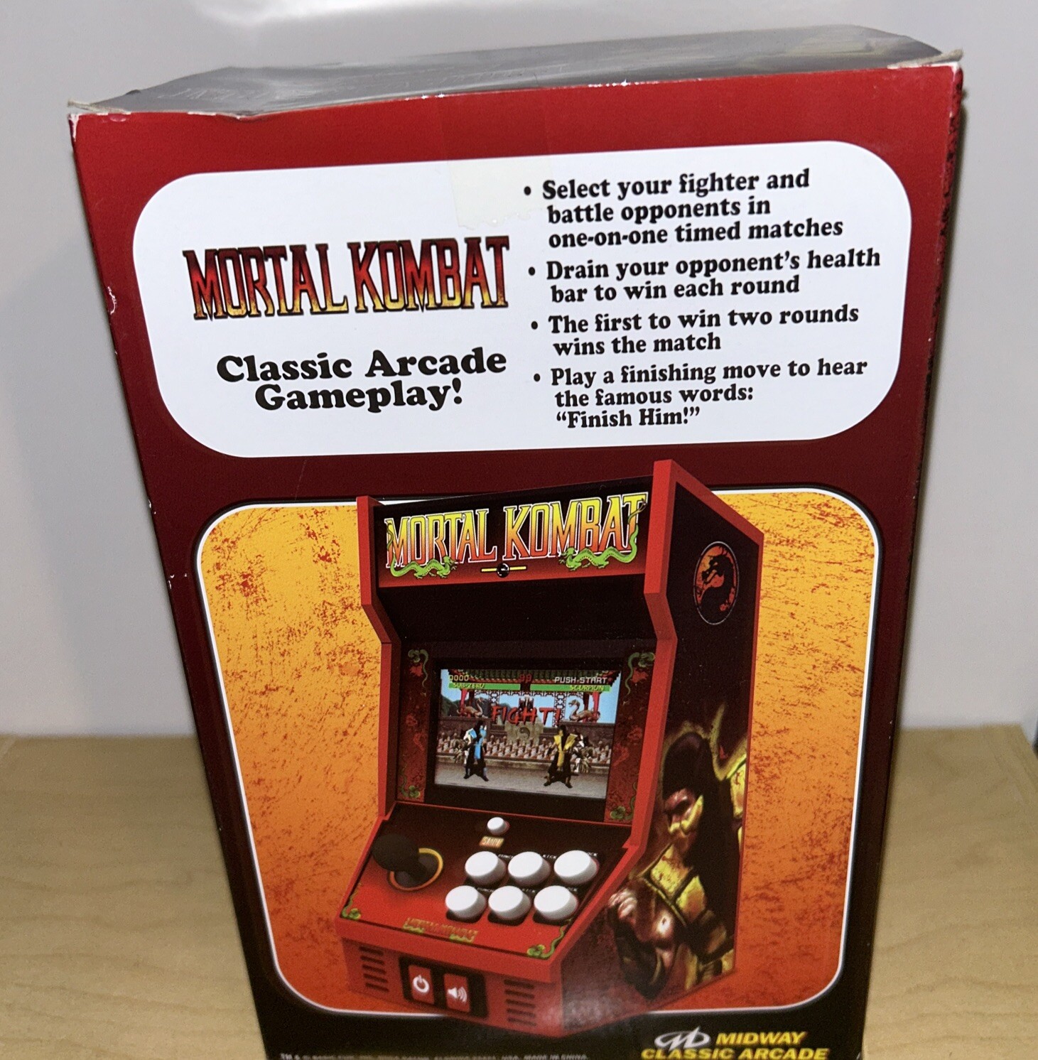 MORTAL KOMBAT Basic Fun Arcade Classics Machine Handheld Game Rare! #15 Combat
