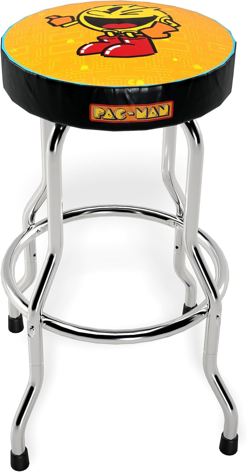 ARCADE1UP Officially Licensed Adjustable Stool with Chrome-Plated Steel Frame an